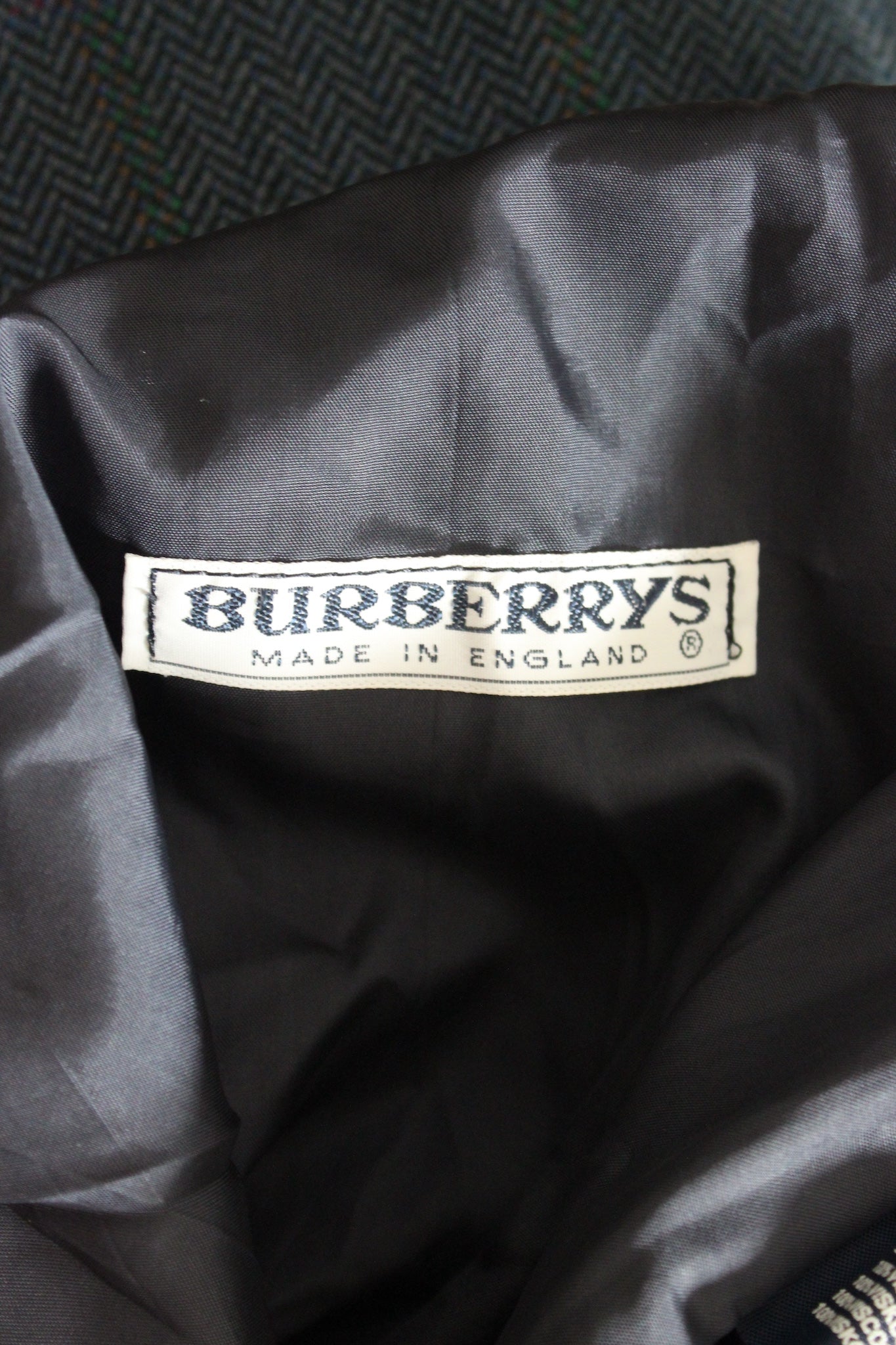 Burberry Gonna Spigata Blu Vintage Anni 80