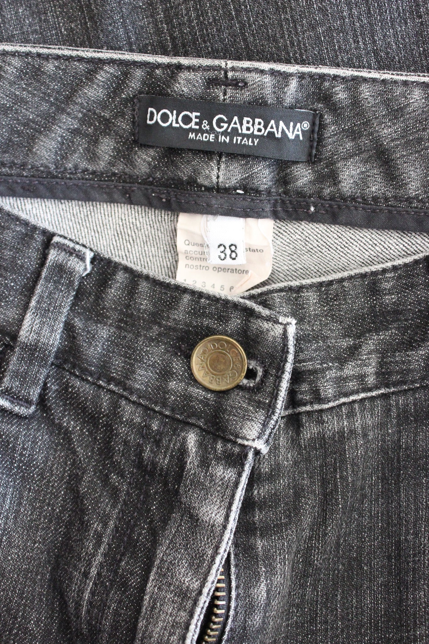Dolce & Gabbana Black Straight Jeans Vintage 1990s