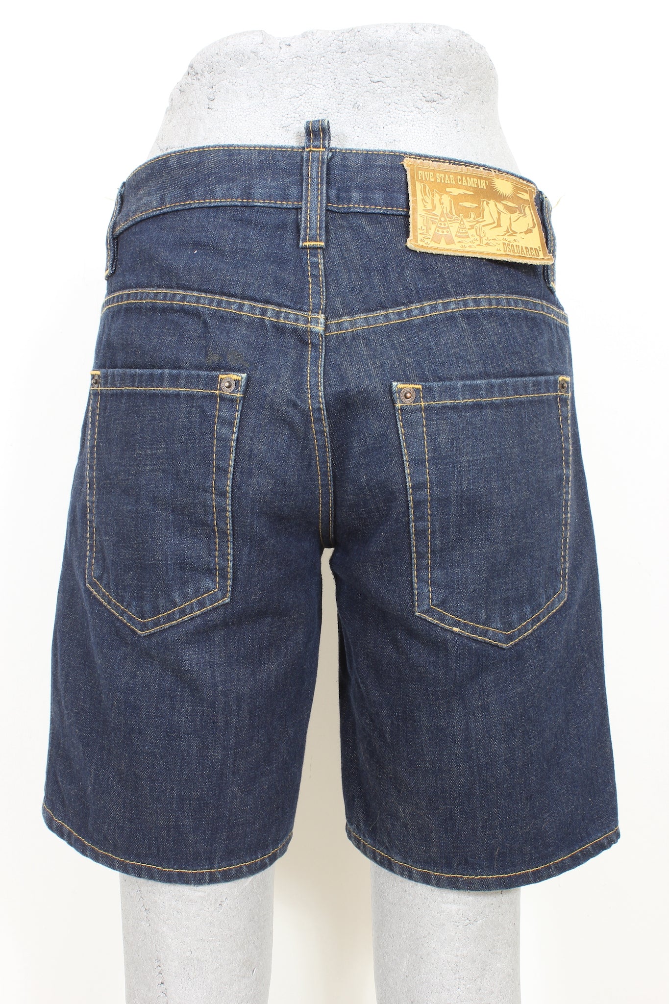 Dsquared Pantaloni Corti Jeans Cotone Blu Anni 2000