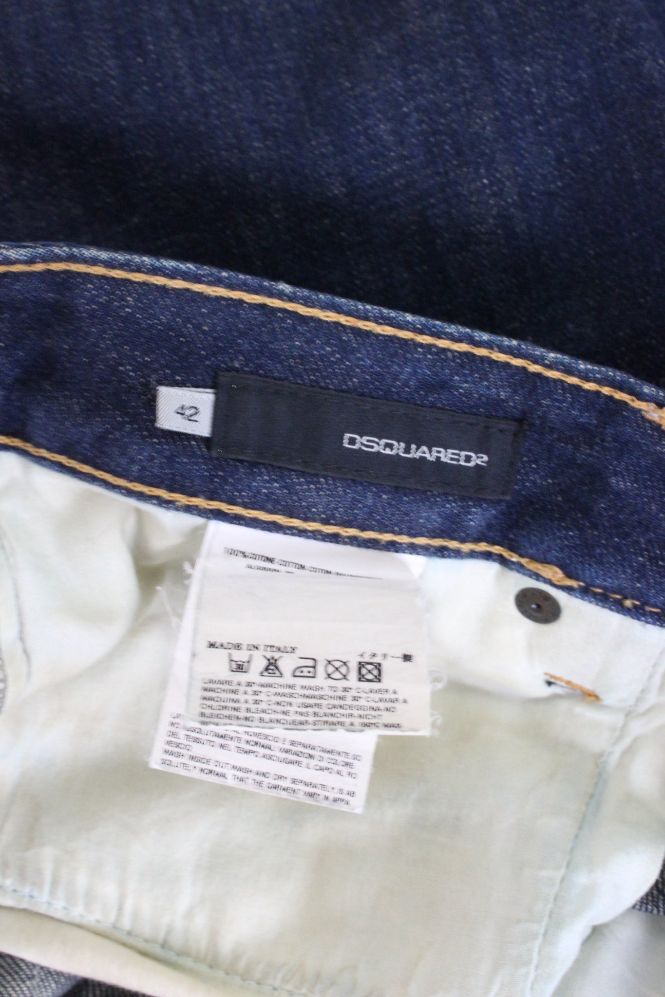Dsquared Blue Cotton Short Denim Trousers 2000s
