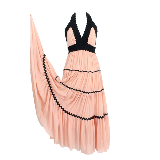 Jean Paul Gaultier Soleil Pink Fuzzi Long Dress 2000s