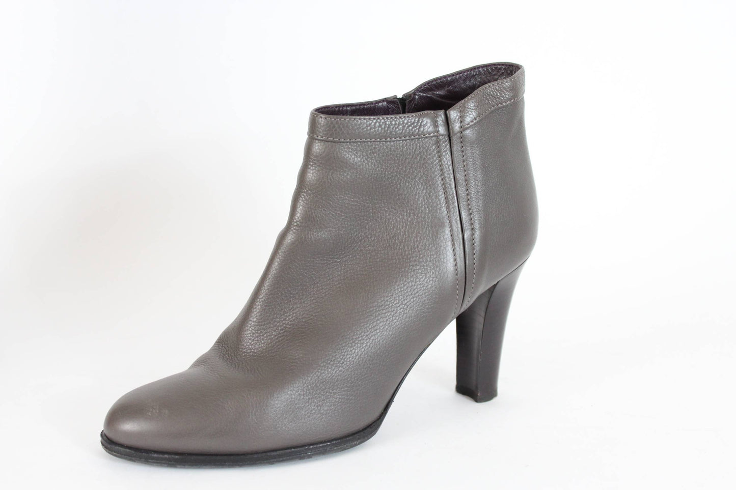 Salvatore Ferragamo Leonore Leather Gray High Boots