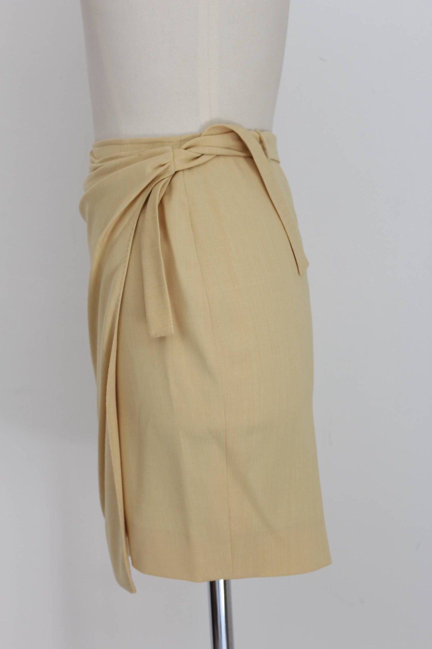 Max Mara Vintage Classic Suit Skirt and Jacket Wool Yellow