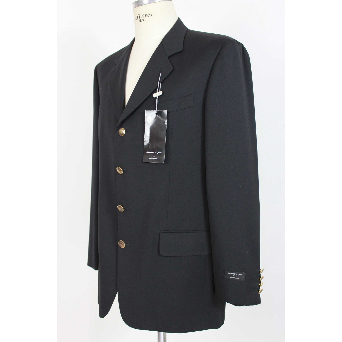 Ungaro Wool Black Vintage Evening Jacket