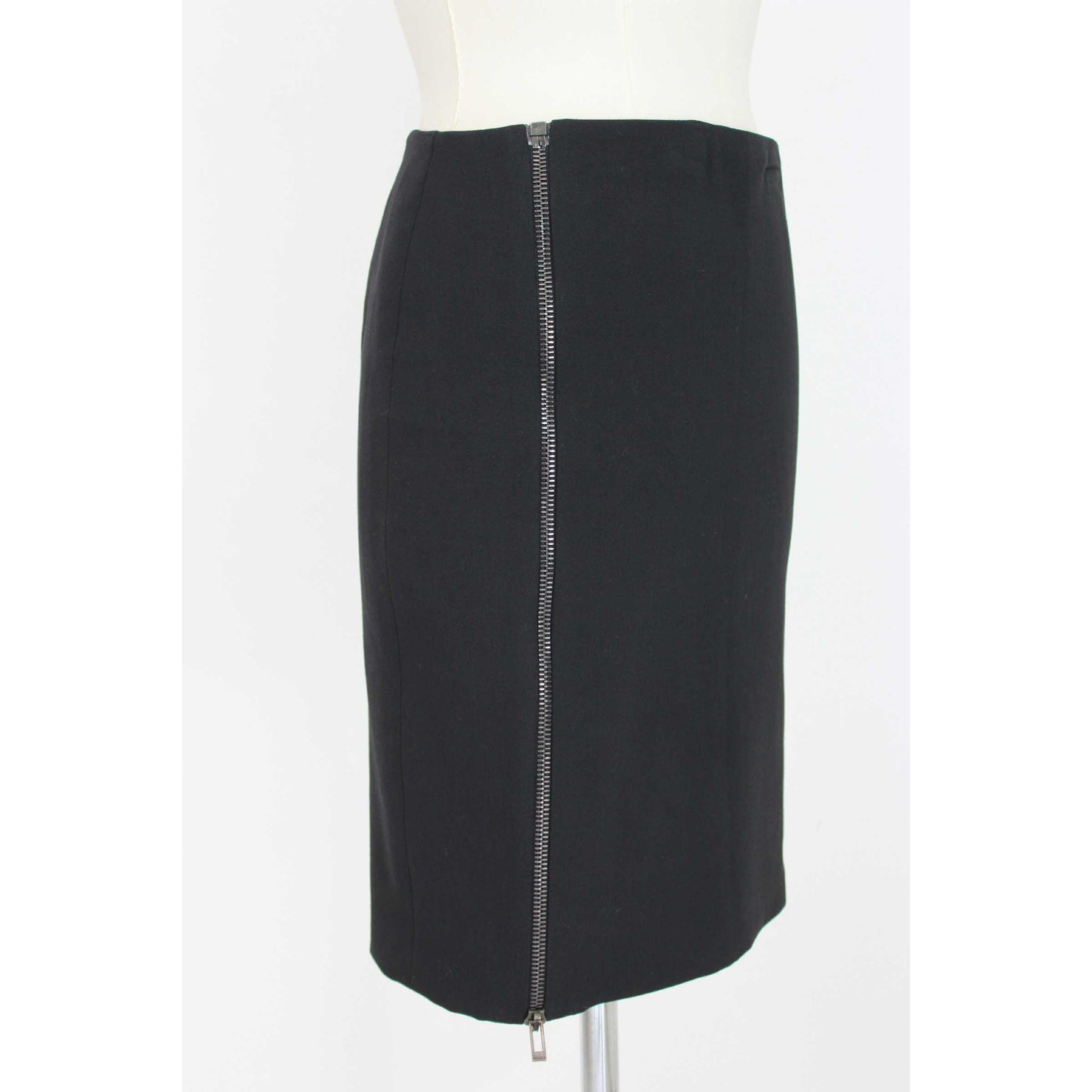 Versace Vintage Wool Black Pencil Skirt