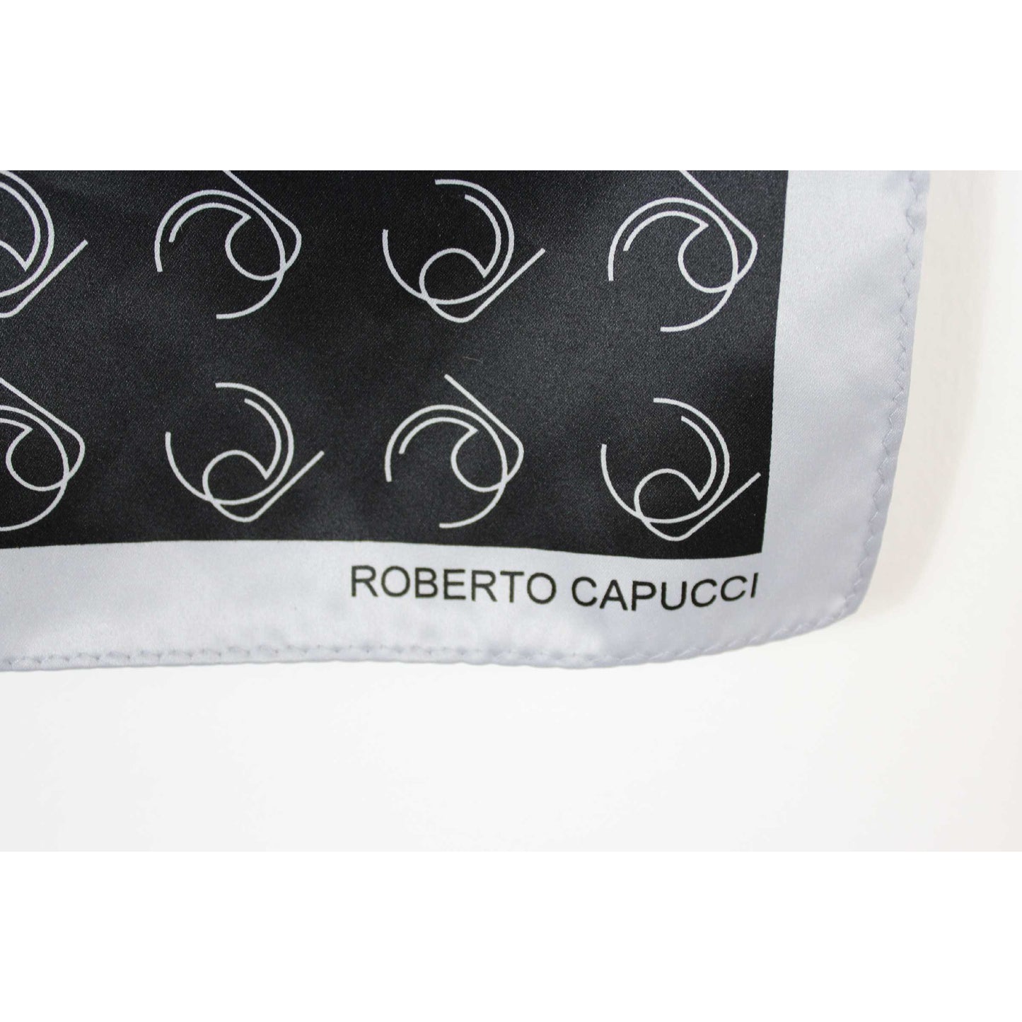 Roberto Capucci Vintage Monogram Gray Scarf