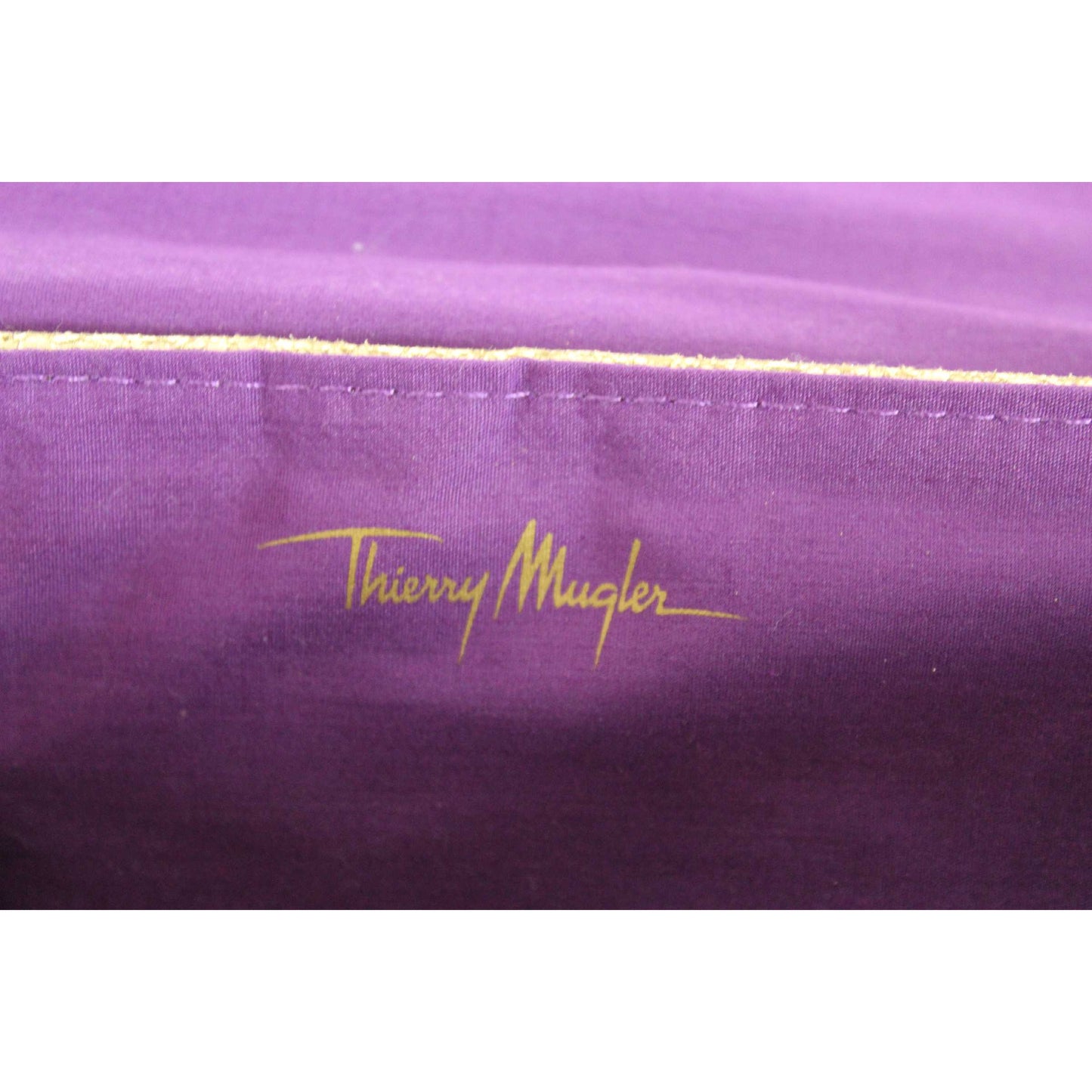 Thierry Mugler Evening Clutch Bag Vintage Gold Handbag