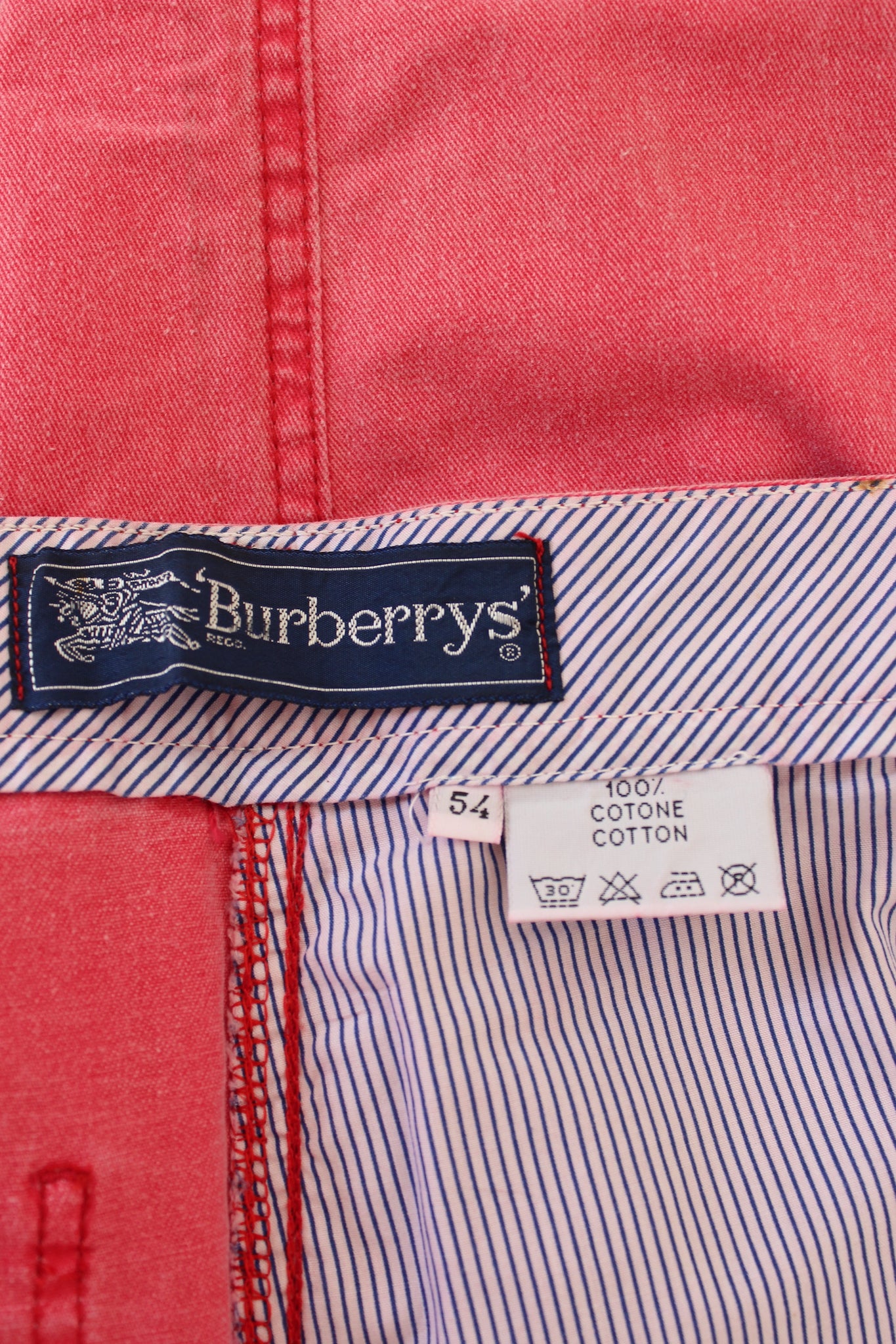 Burberry Pink Cotton Vintage Denim Trousers Tg 44