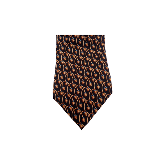 cravatta trussardi vintage nera oro