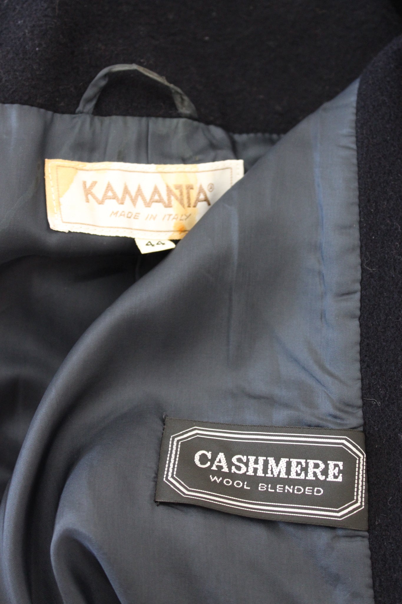 Kamanta Blue Cashmere Vintage Coat