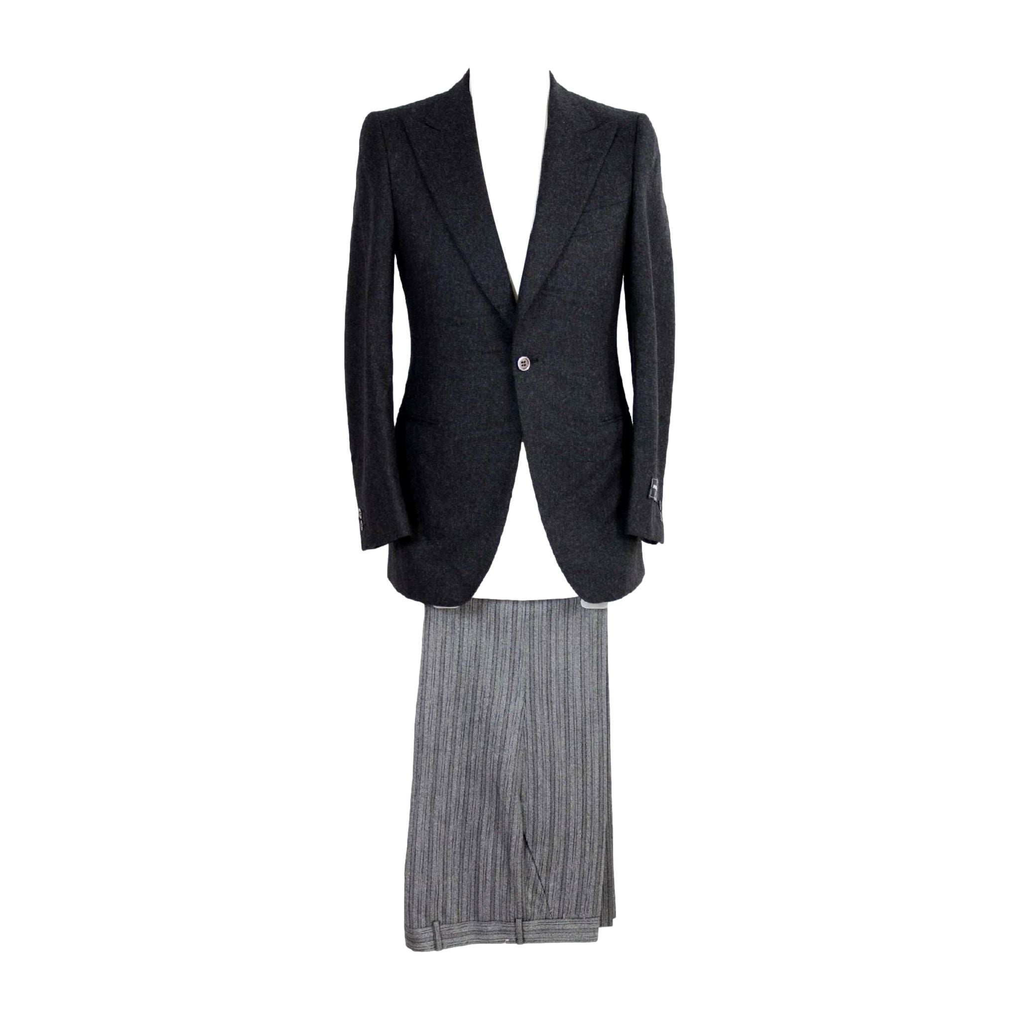 Pierre Cardin Vintage 90s Gray Smoking Pants Suit | Dedè Couture