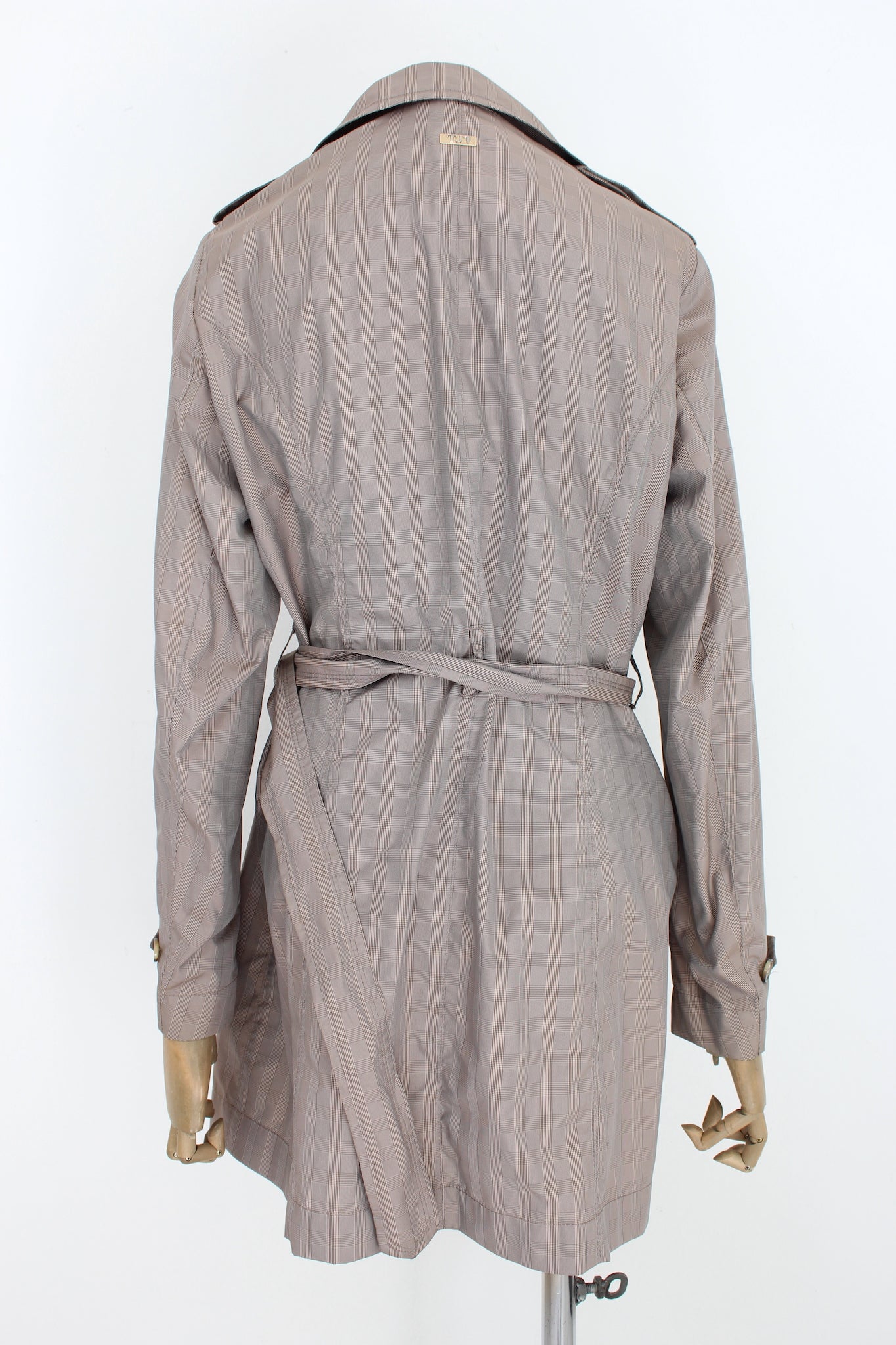 Trussardi Brown Beige Double Breasted Trench Coat