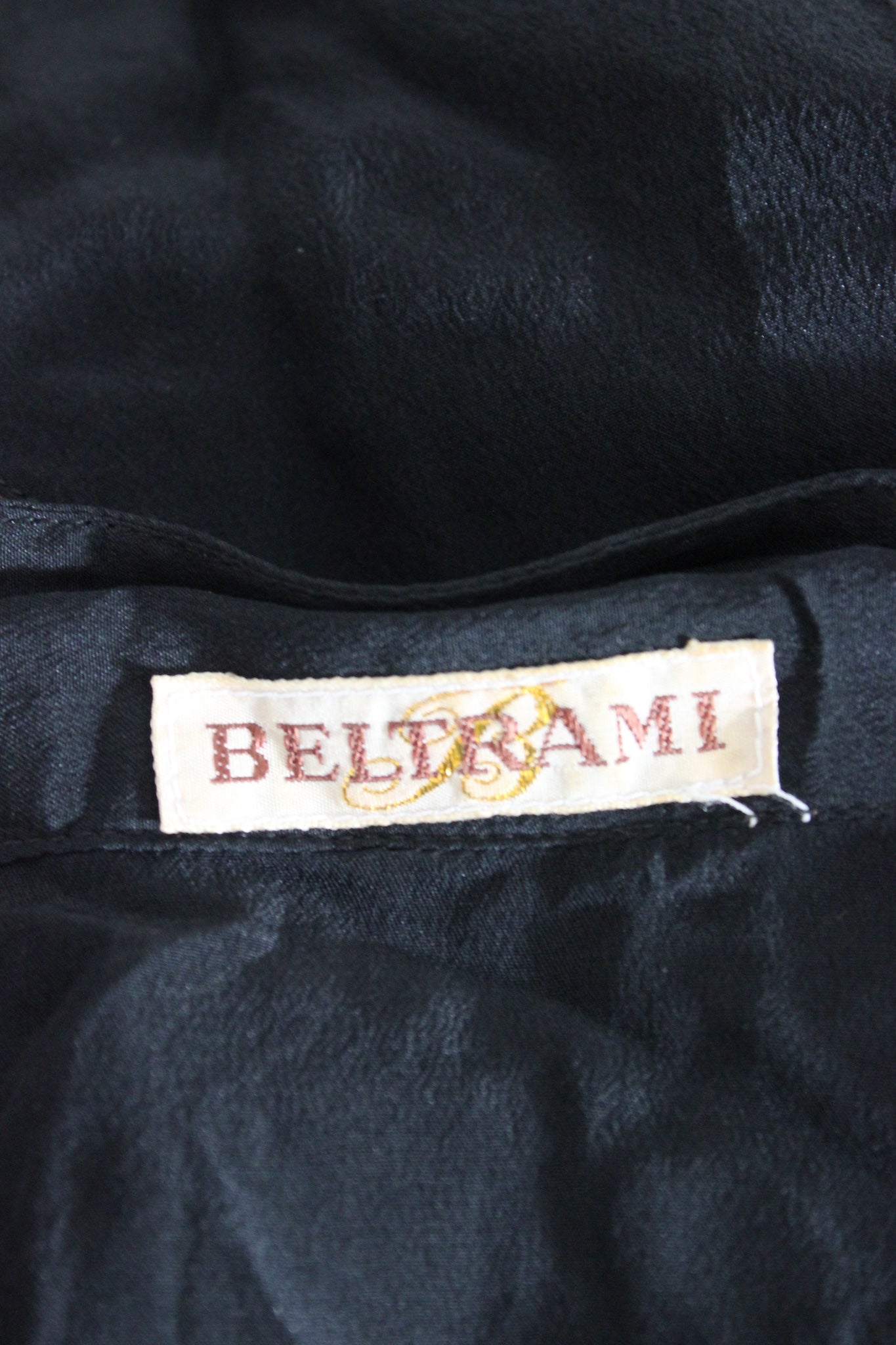 Beltrami Black Silk Jacket Vintage 80s