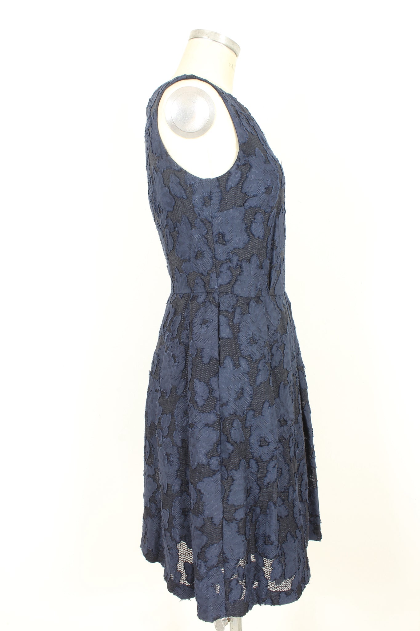 Blumarine Blue Lace Evening Sheath Dress 2000s