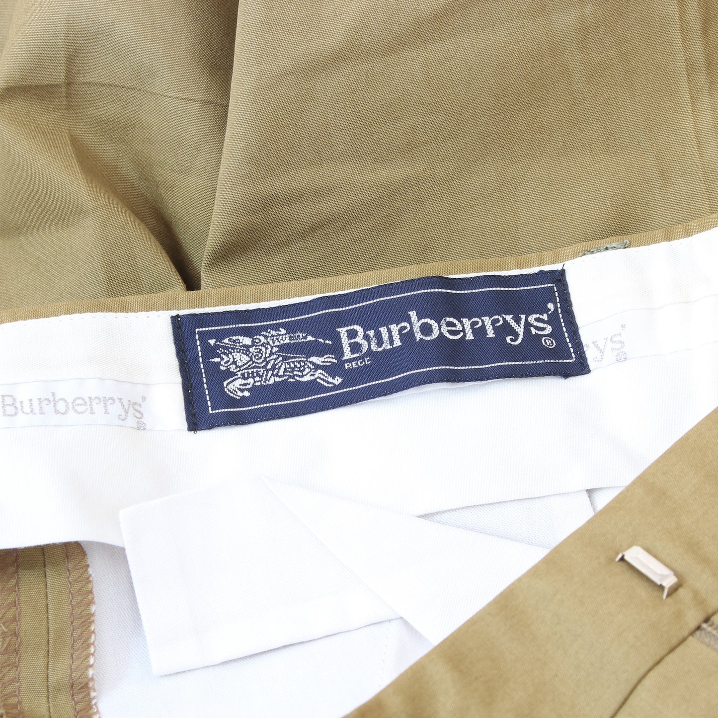 Burberry Beige Cotton Trousers Vintage 1990s