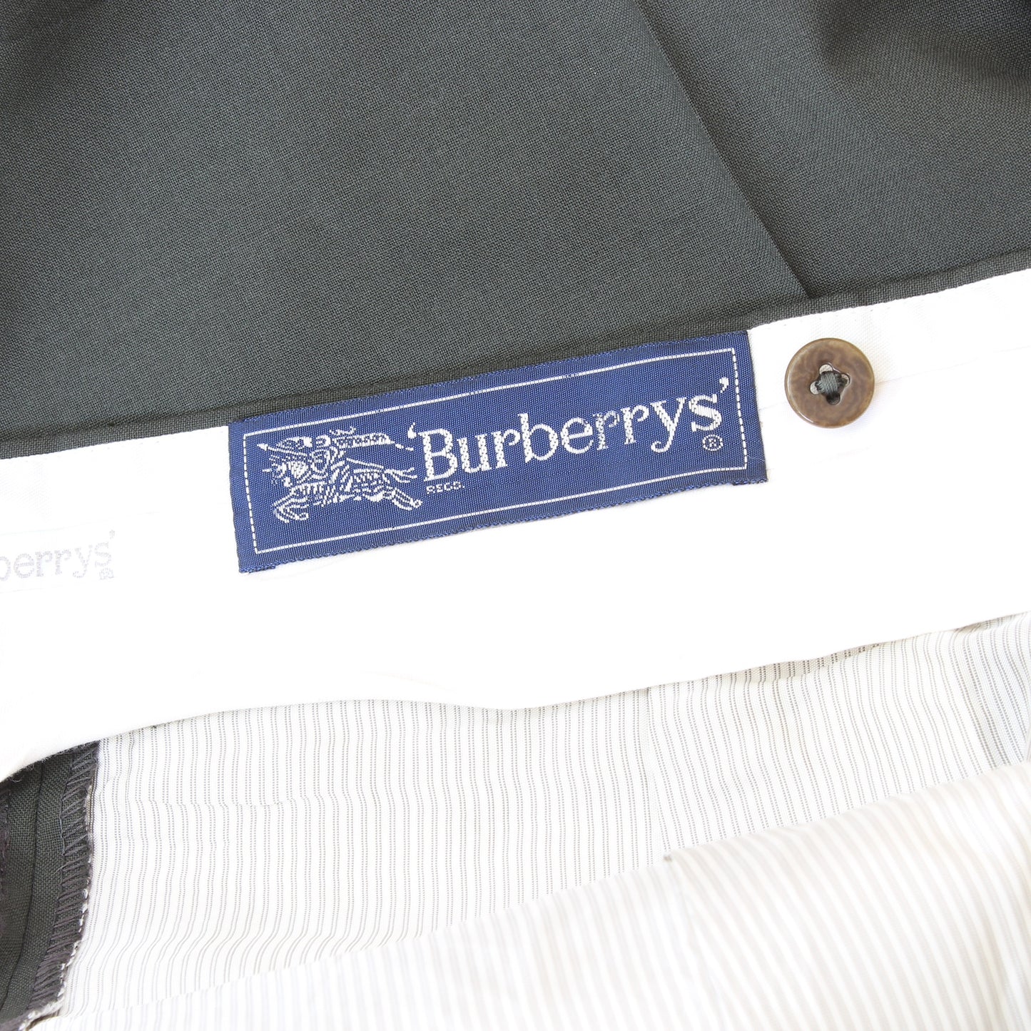 Burberry Green Wool Trousers Vintage 1990s