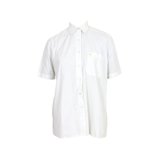 Burberry White Cotton Vintage Shirt 90s