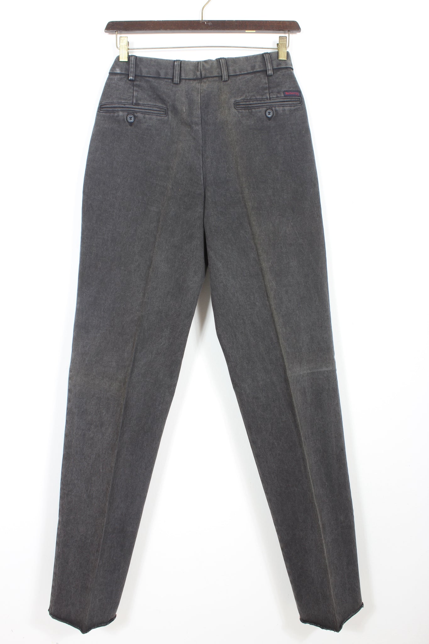 Burberry Grey Cotton Classic Denim Pants 90s