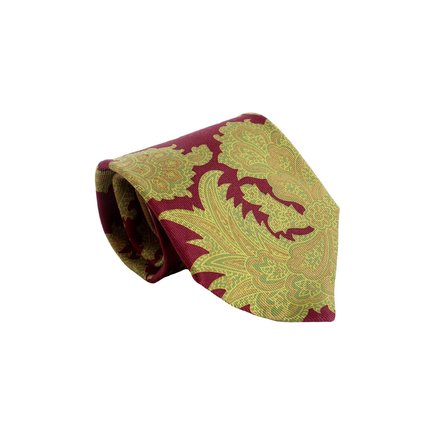 Etro Beige Red Silk Floral Tie