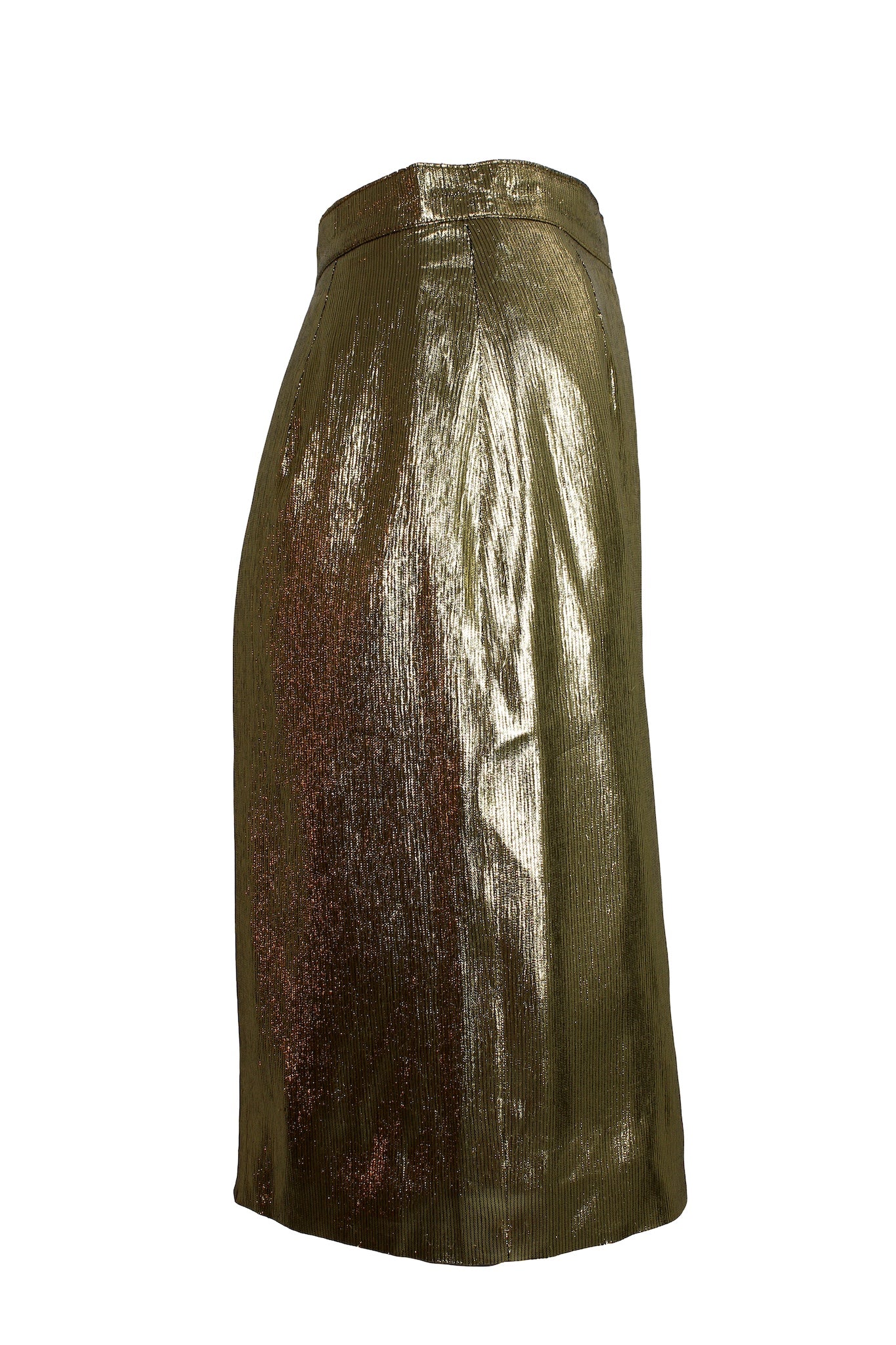Genny Gold Silk Lurex Skirt Vintage 1980s