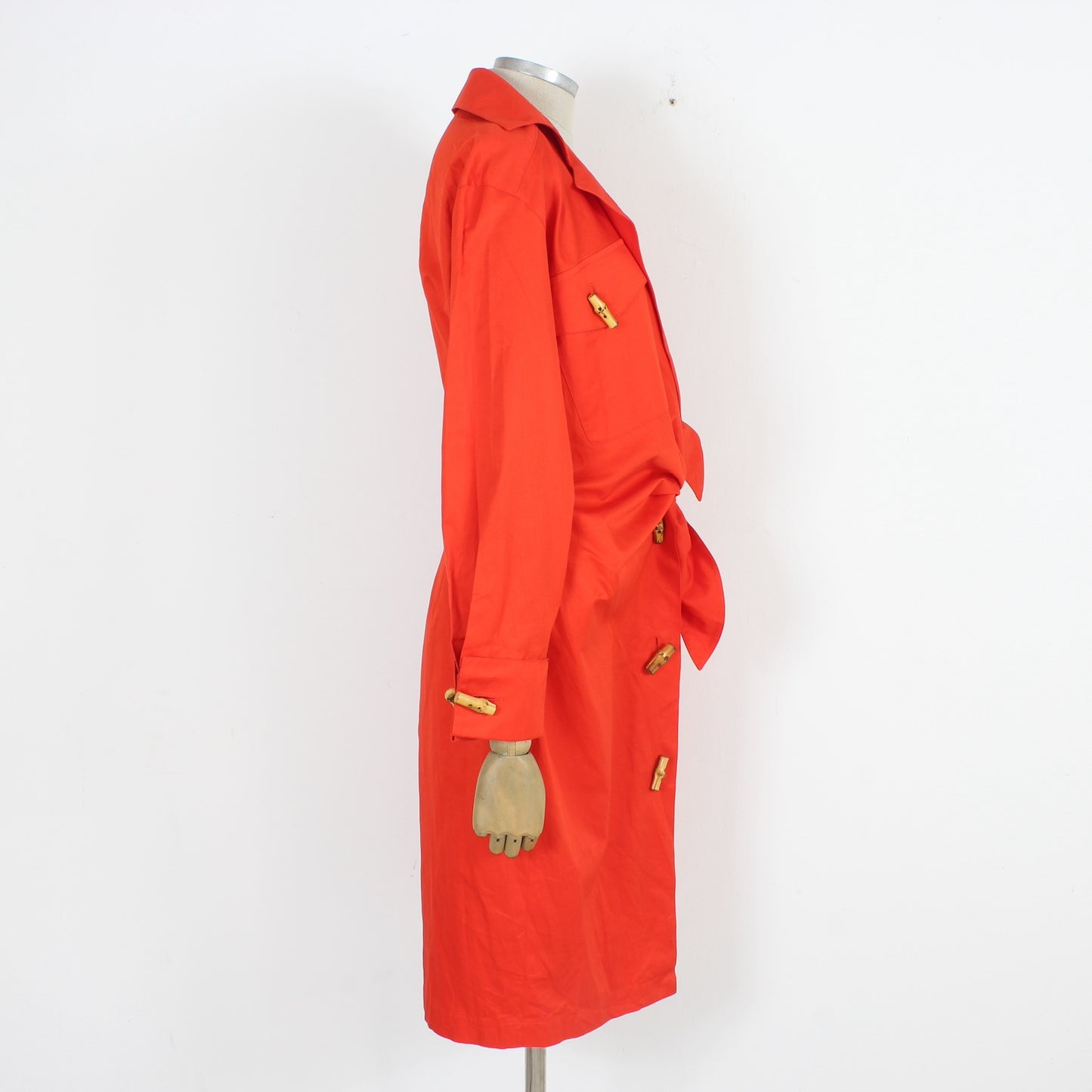 Genny Red Cotton Party Dress Vintage 1990s