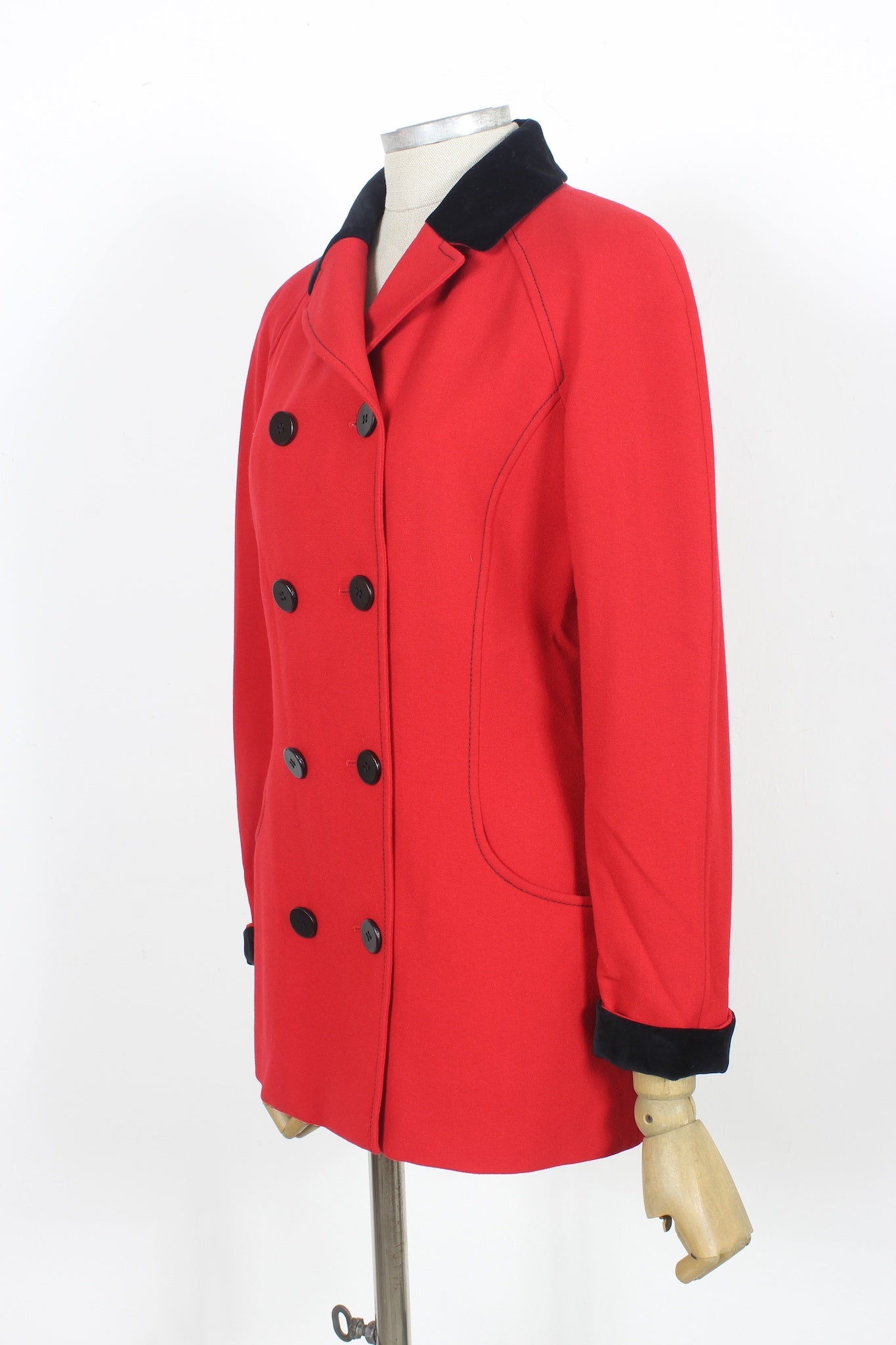 Genny Red Wool Jacket Vintage 80s