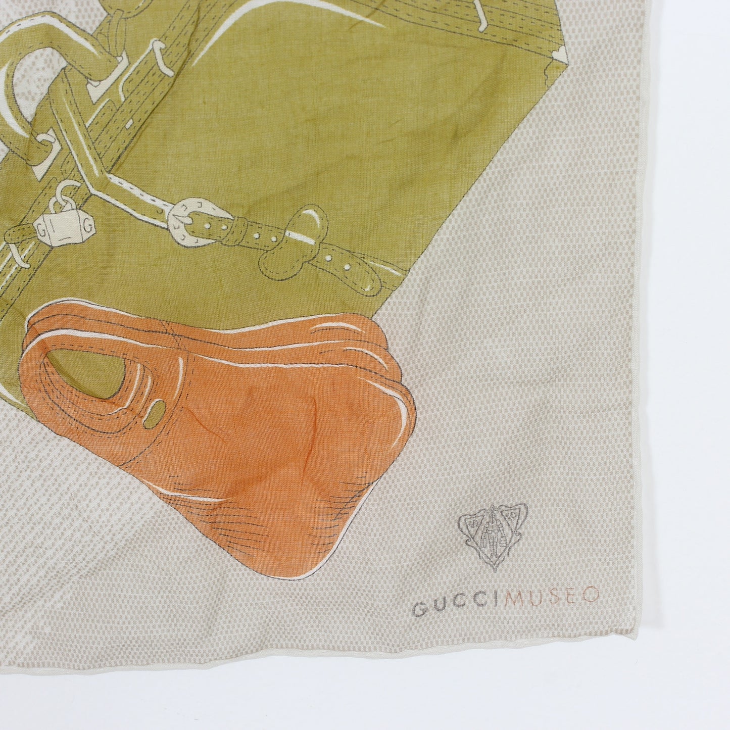 Gucci Museo Cotton Beige Scarf 2011s Limited Edition