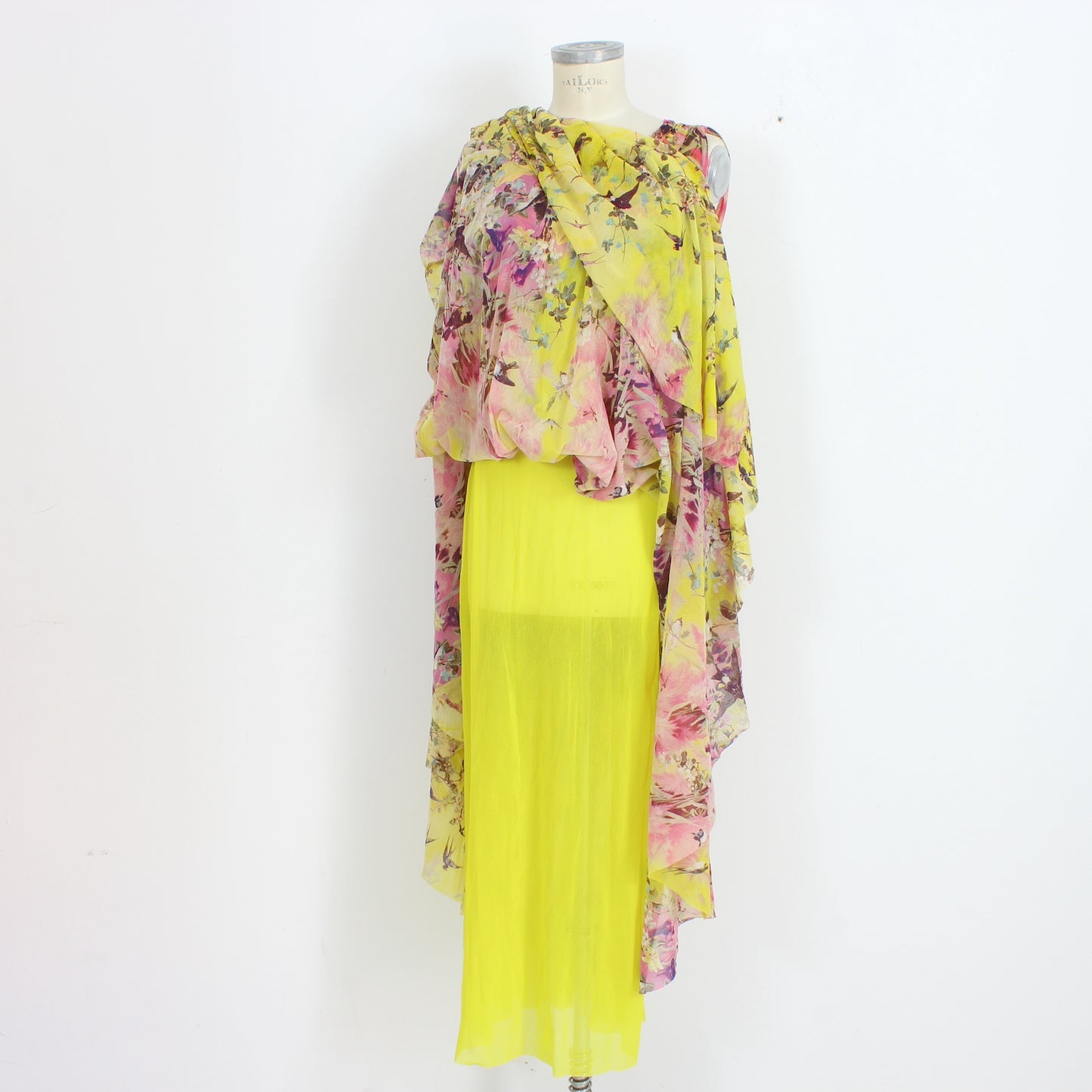 Jean Paul Gaultier Soleil Fuzzi Yellow Long Dress 2000s