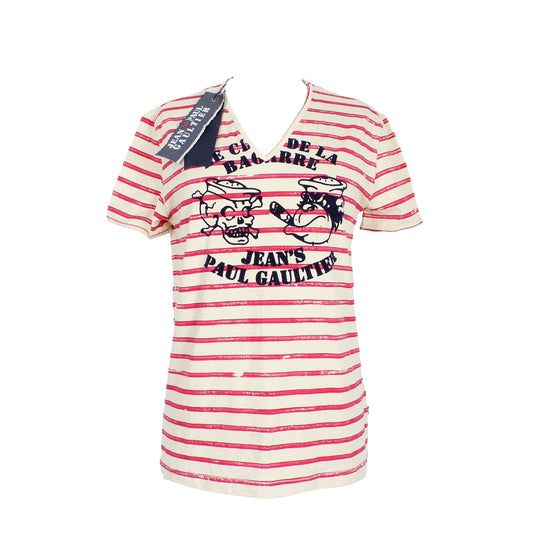 Jean Paul Gaultier Beige Pink Cotton Shirt 2000s