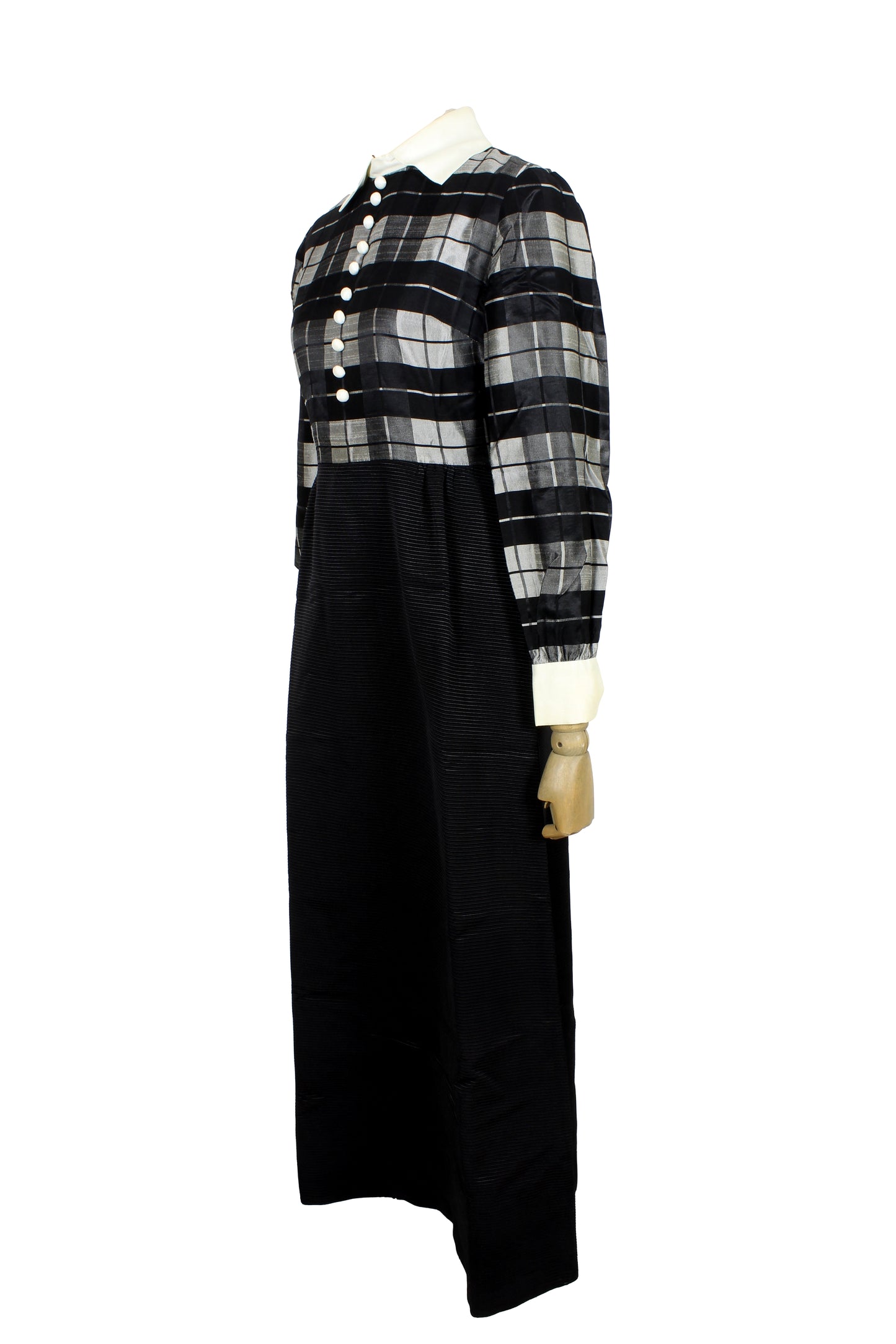 Jean Varon Black Long Dress Vintage 1970s