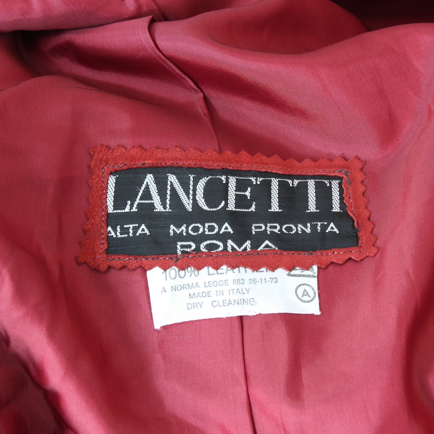 Lancetti Red Leather Vintage Blazer 1980s