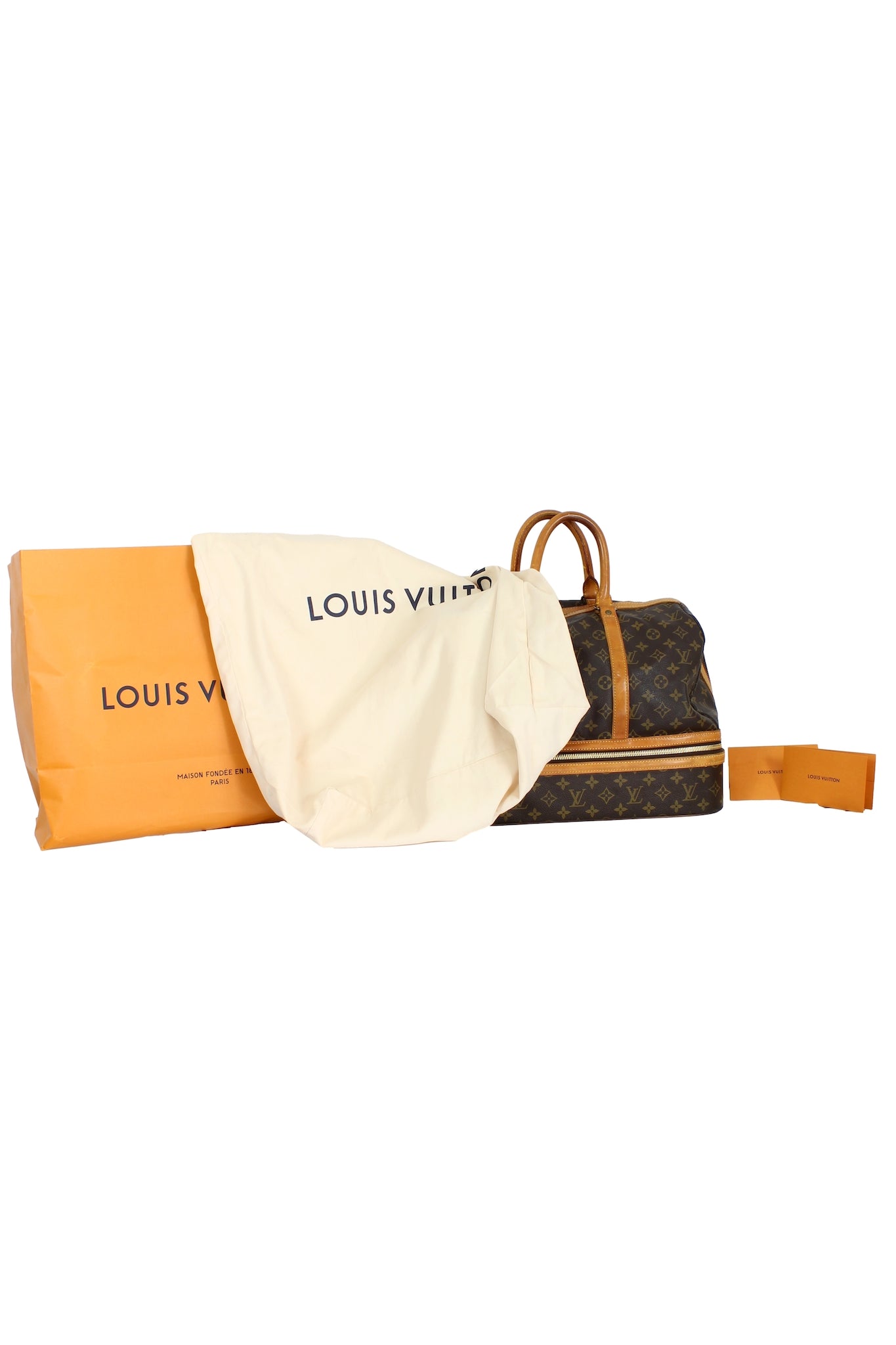 Louis Vuitton Sac Sport Luggage Bag Monogram Vintage 1980s