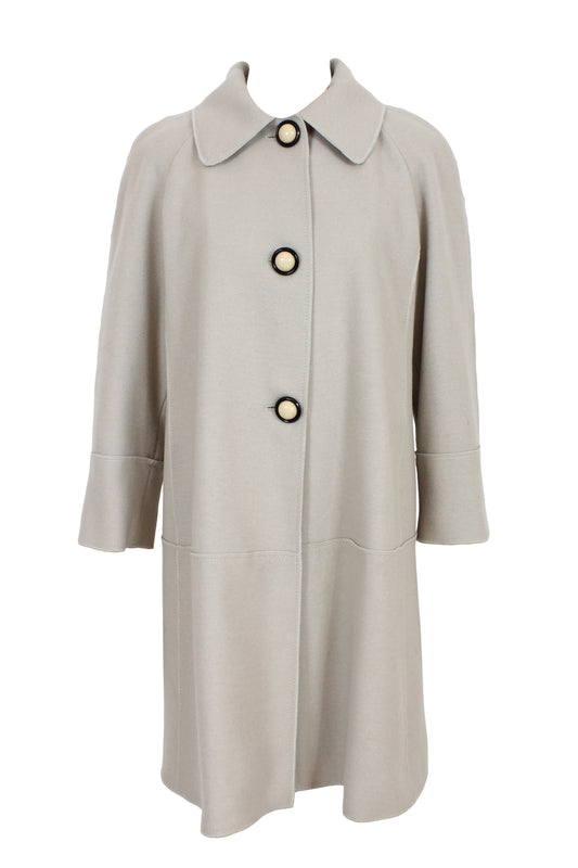 Missoni Gray Wool Cashmere Vintage Classic Coat 90s