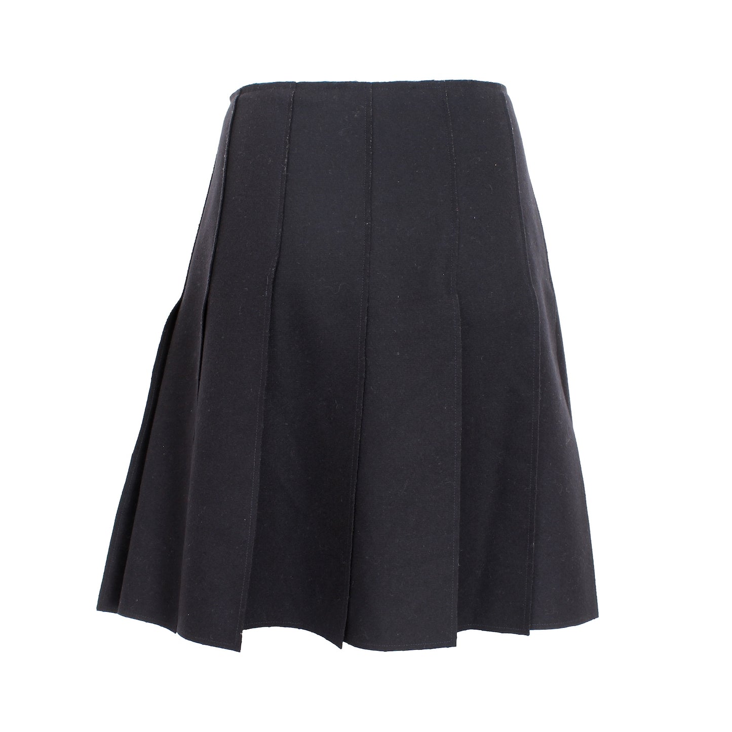 Miu Miu Wool Blue Wrap Pleated Skirt 2000s
