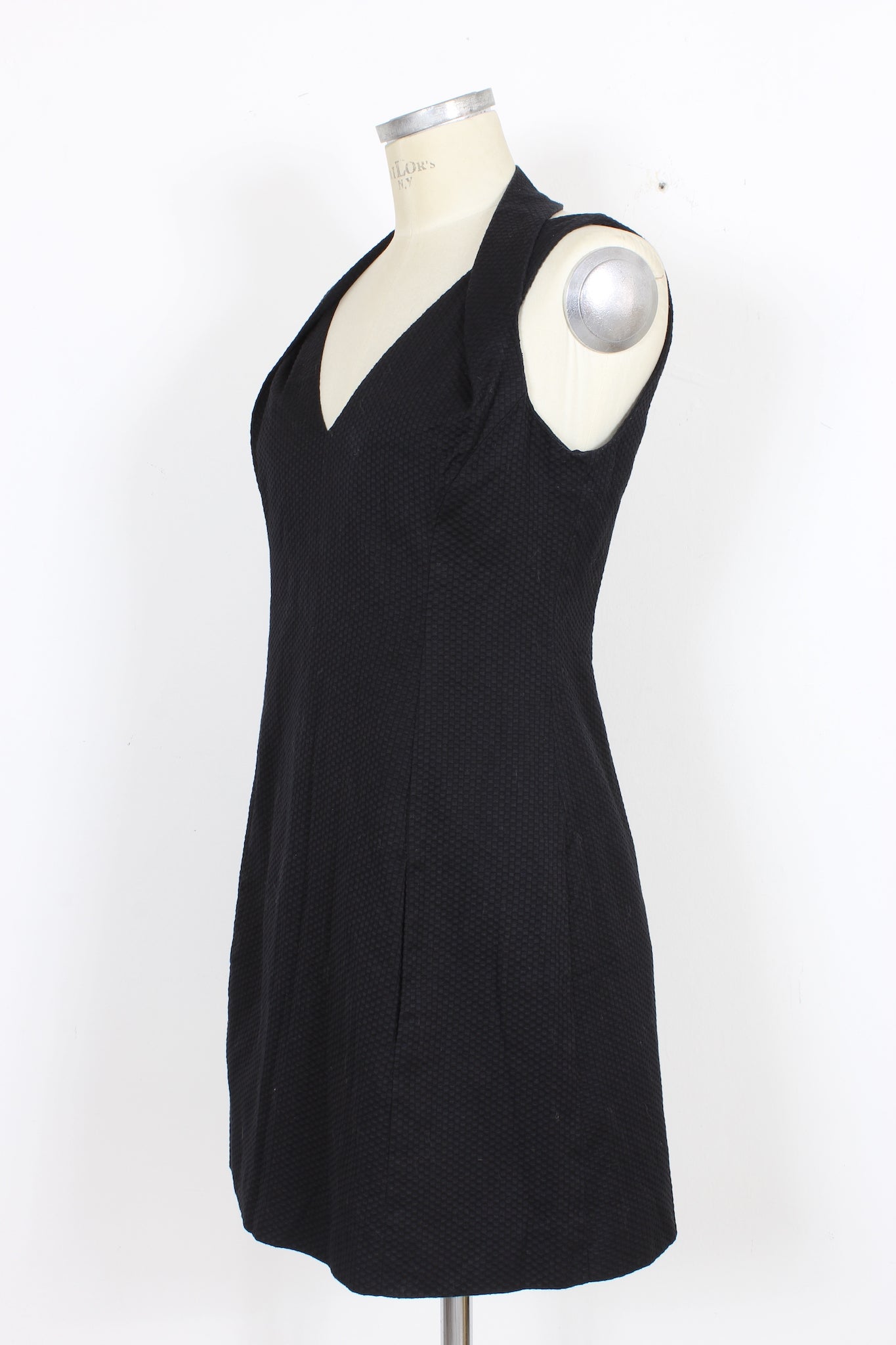 Moschino Black Cotton Vintage Balloon Dress 2000s
