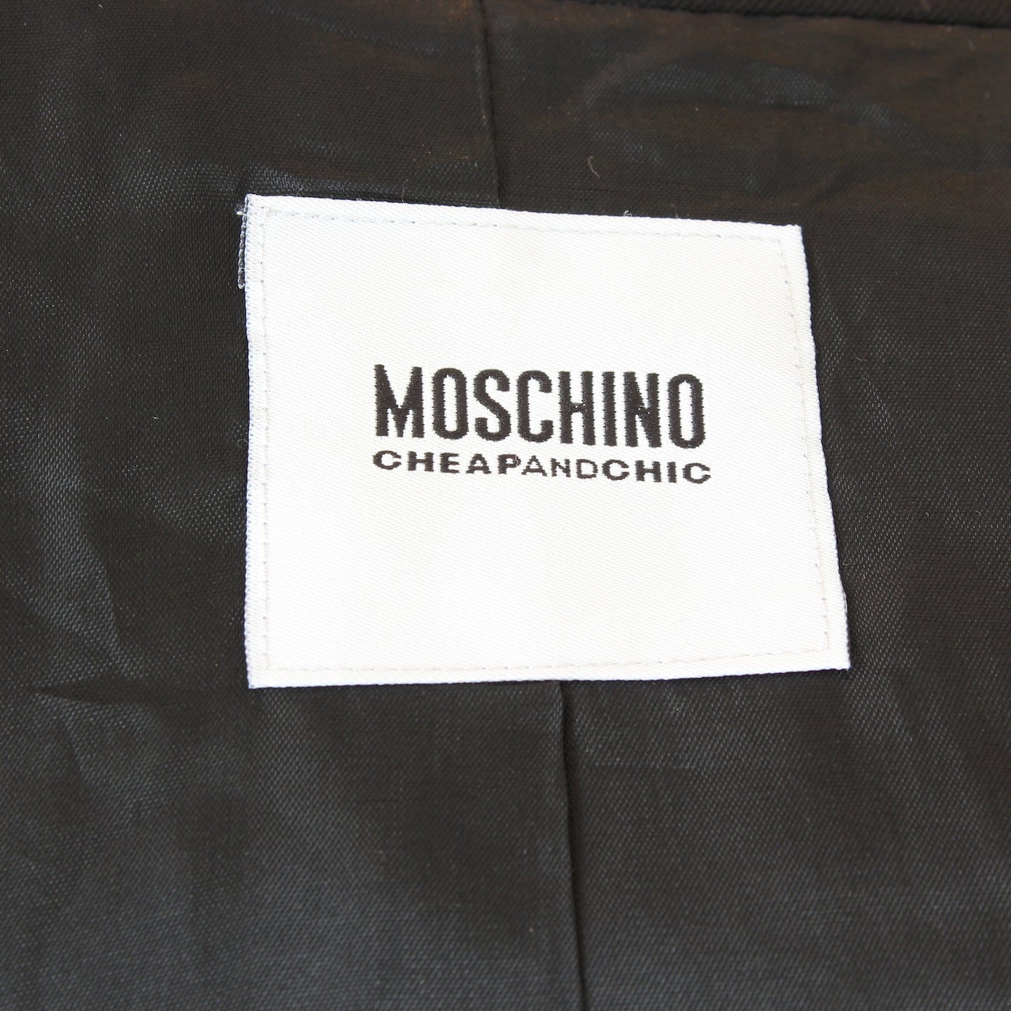 Moschino Black Reverse Button Blazer Vintage 1990s