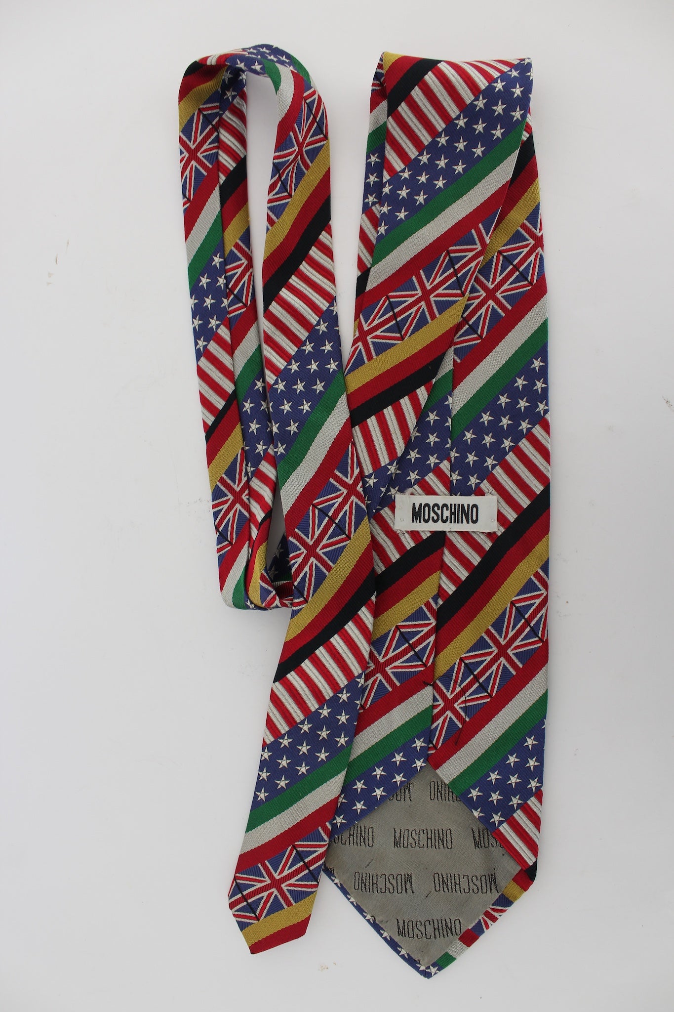 Moschino Iconic Flag Tie Vintage 90s