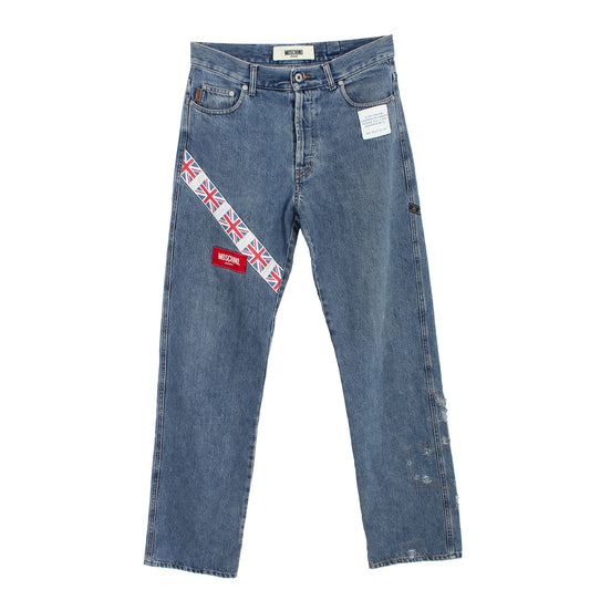 Moschino Patchwork Blue Jeans 2000s