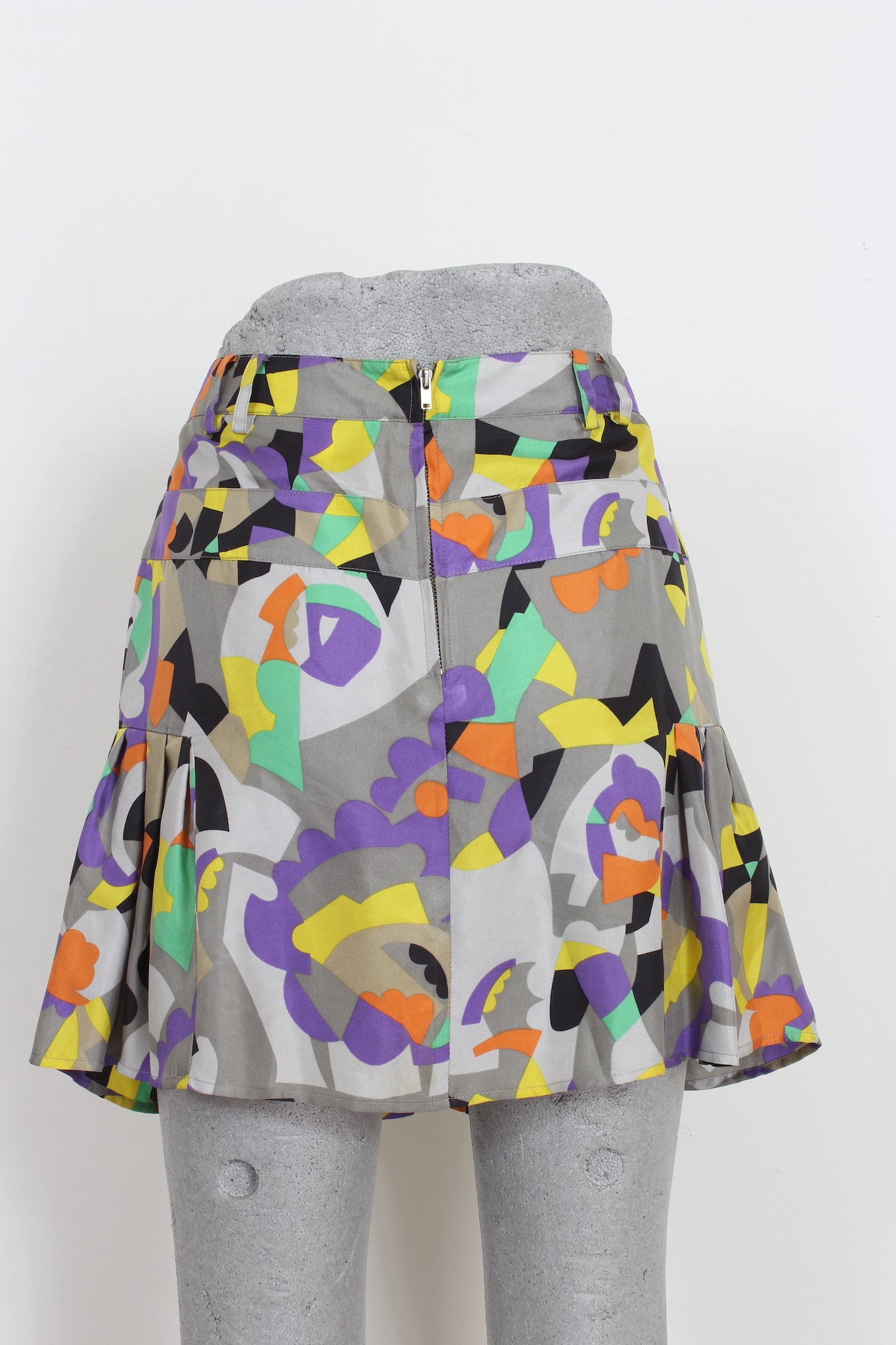 See By Chloe Multicolor Silk Short  Flared Skirt 2000s