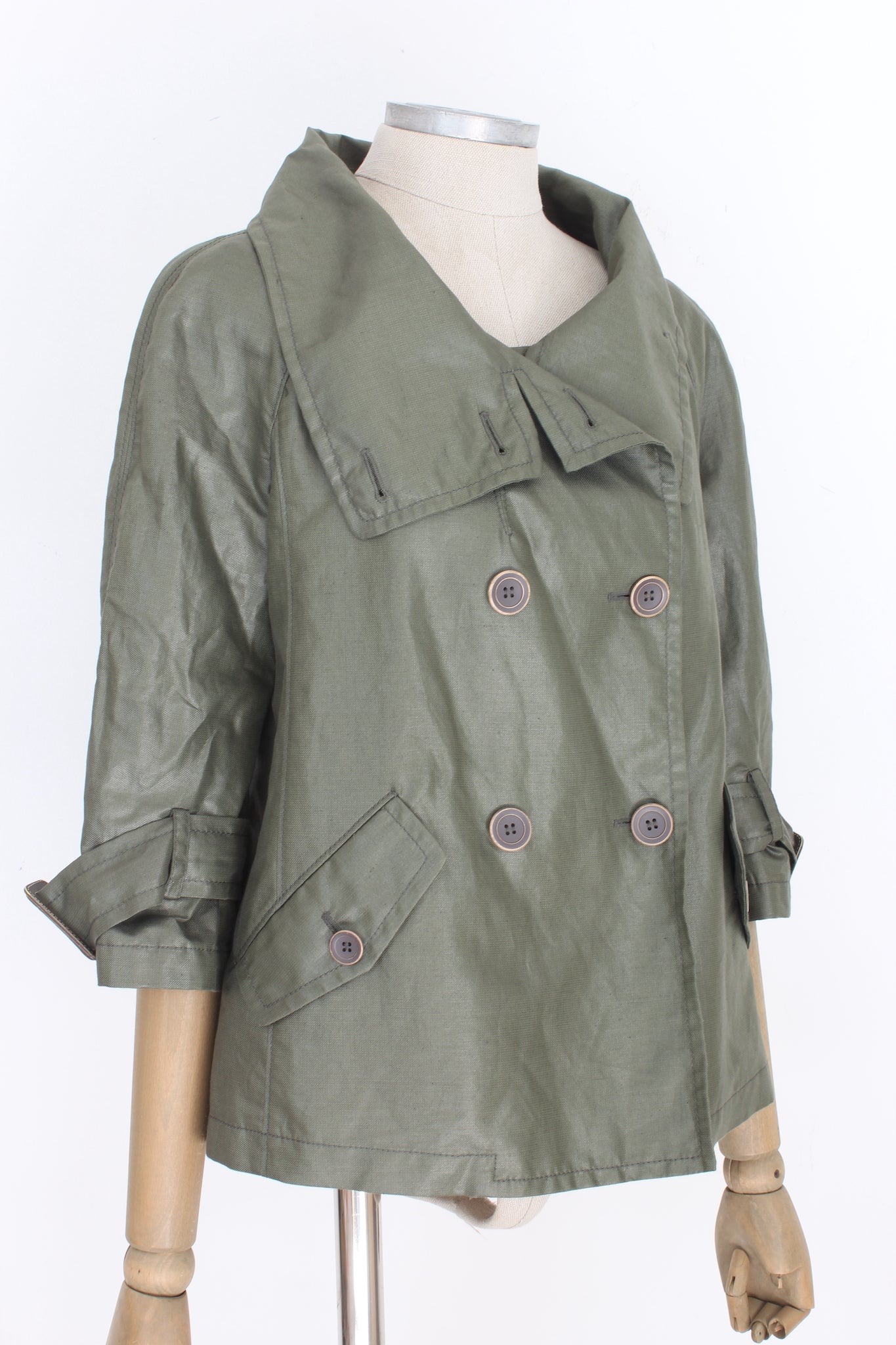 Siviglia Green Cotton Short Jacket 2000s