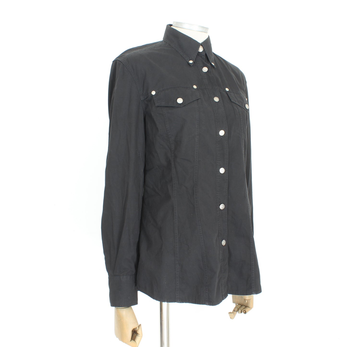 Versace Black Cotton Shirt Vintage 1990s