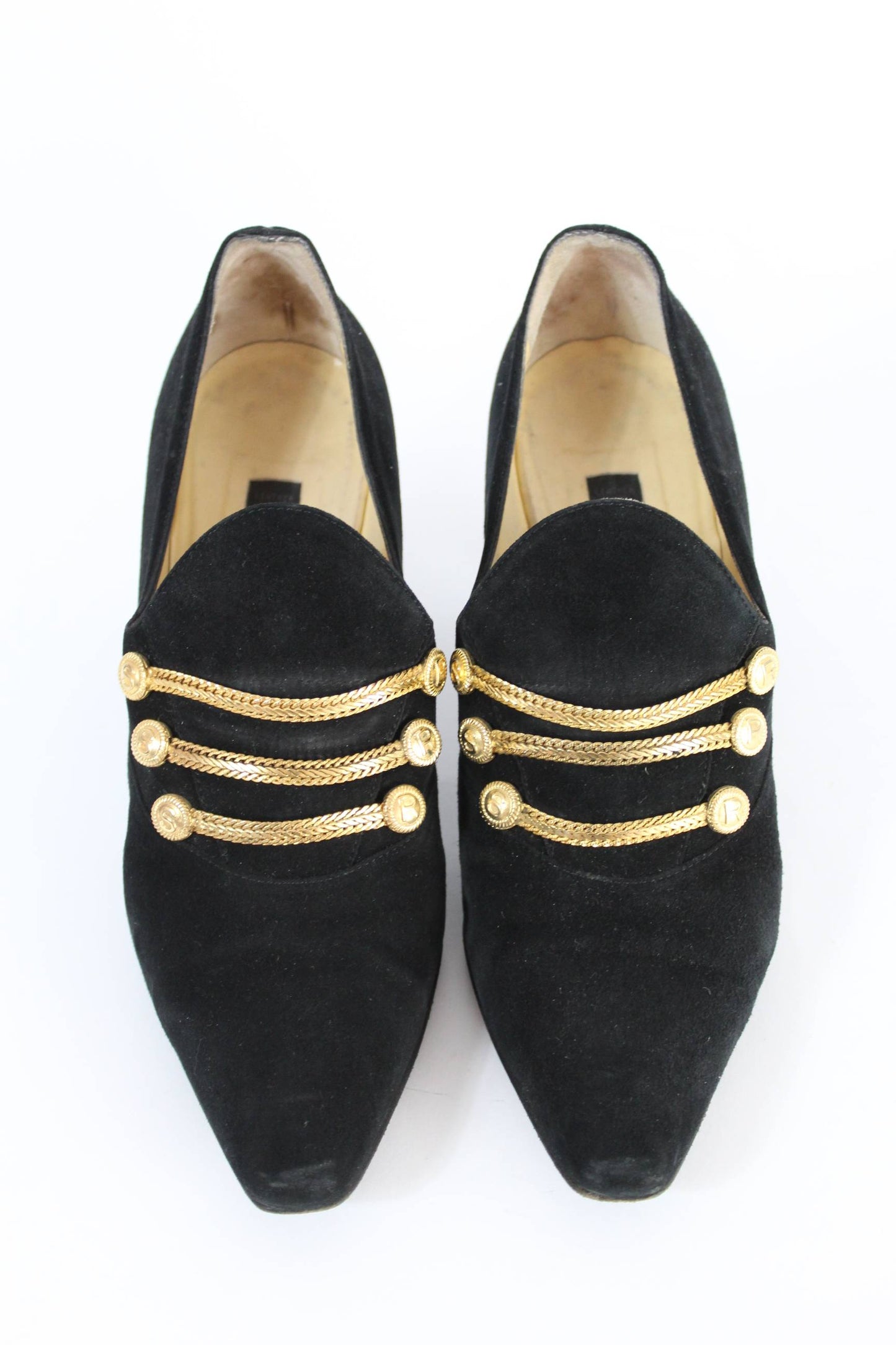 Sergio Rossi Vintage Black Leather Evening Heel Shoes