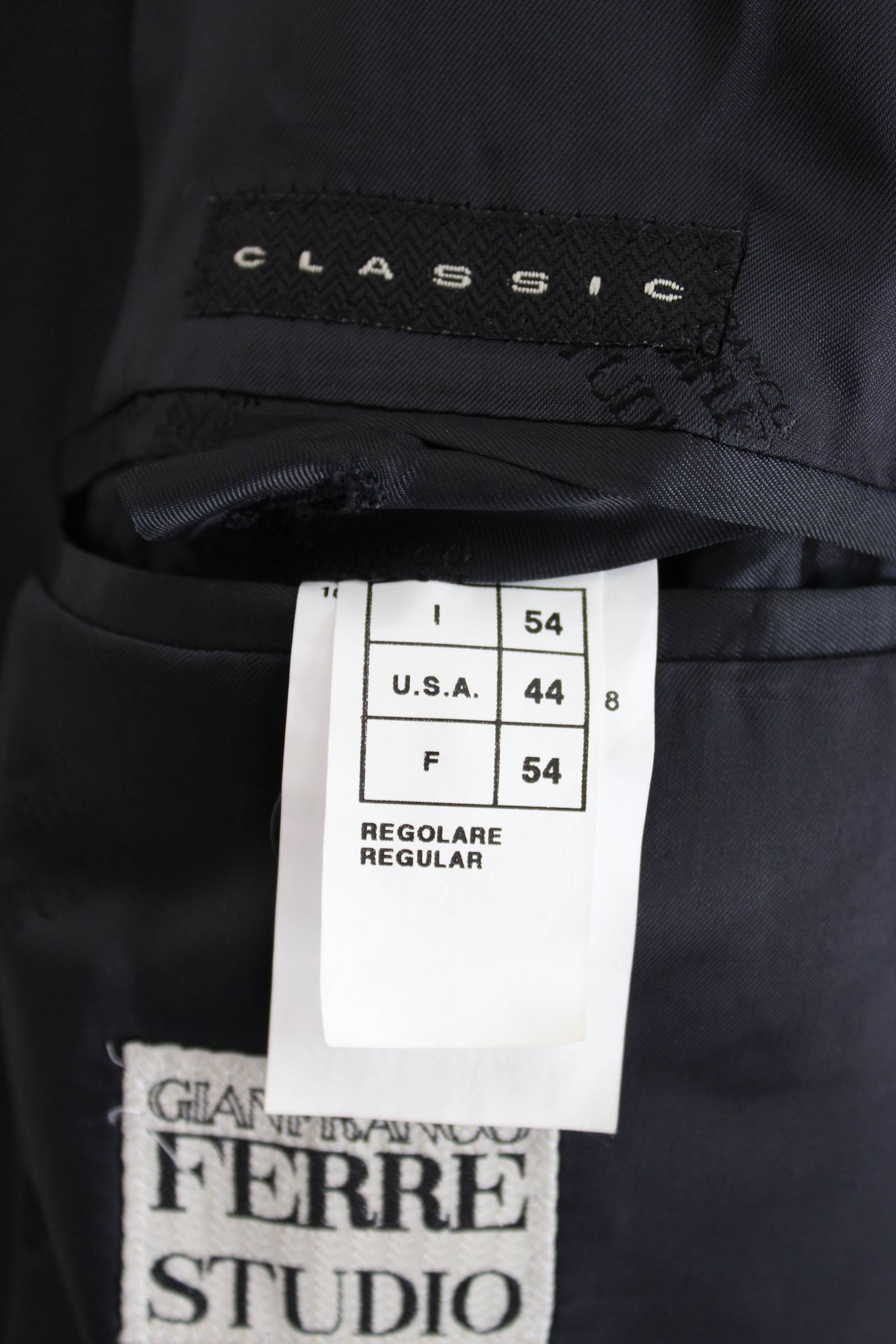 Ferre Vintage 90s Classic Evening Jacket Oversize Blue | Dedè Couture