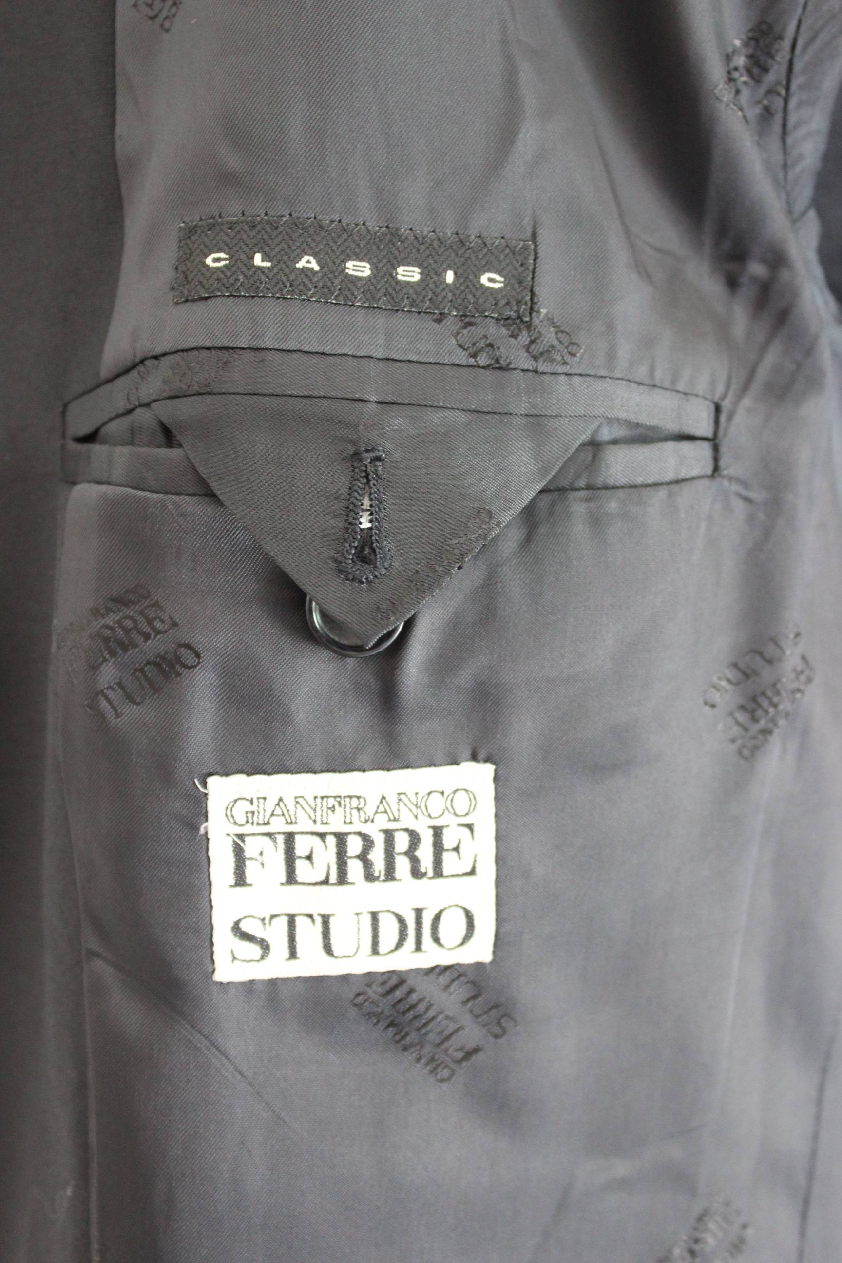 Ferre Vintage 90s Classic Evening Jacket Oversize Blue | Dedè Couture