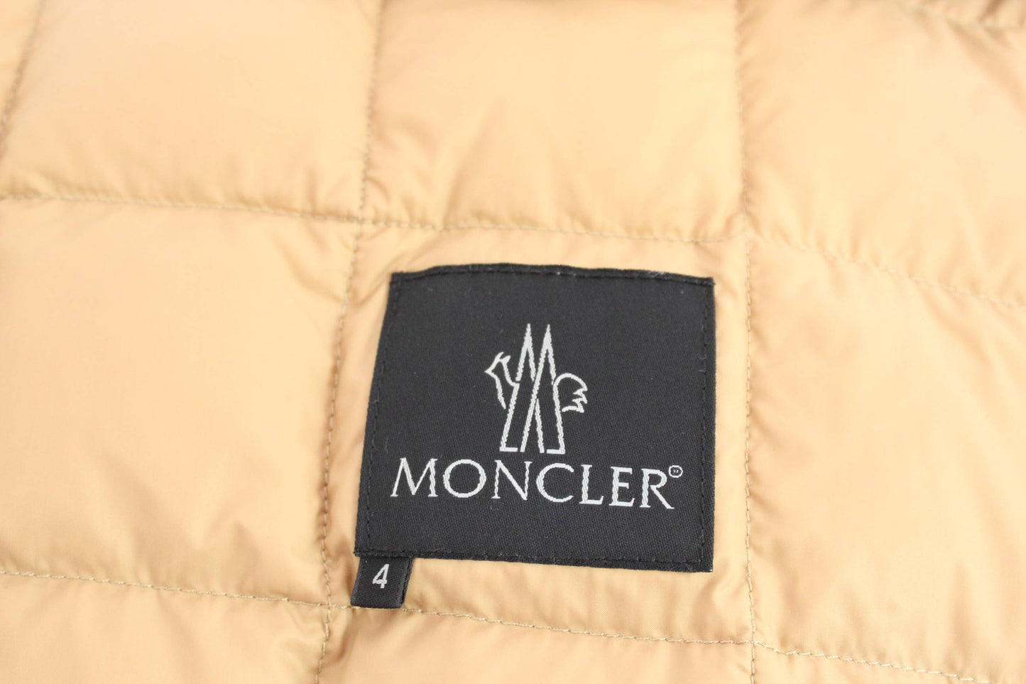 Moncler Vintage Cotton Beige Waterprof Coat