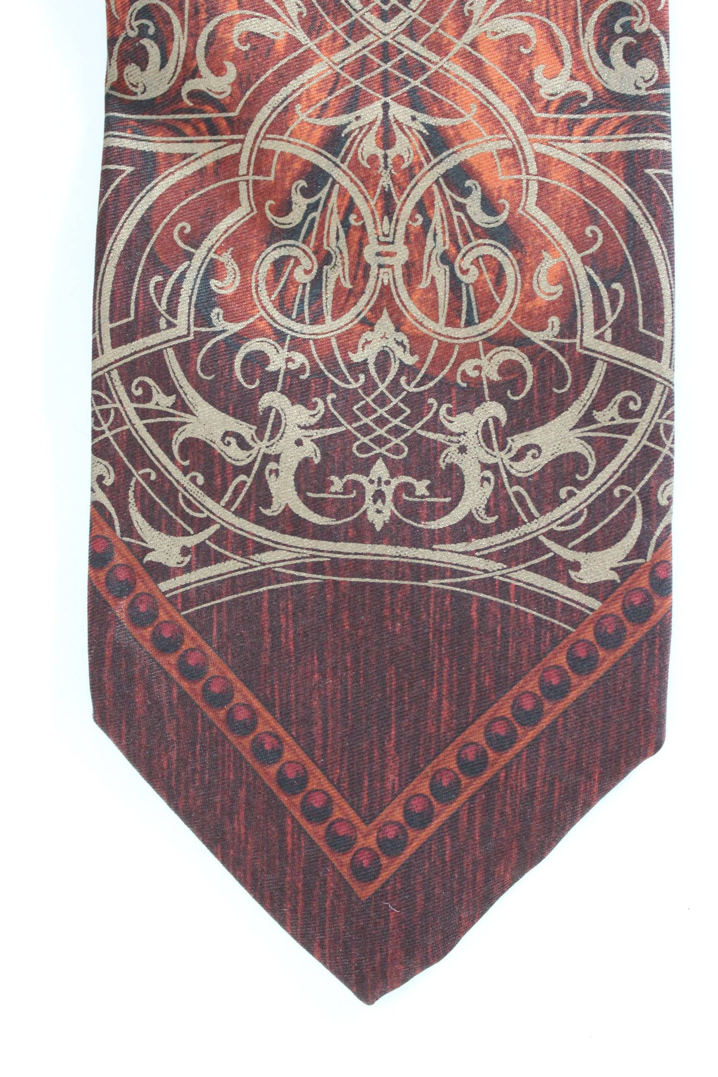 Gianfranco Ferre Vintage Red Silk Floral Tie