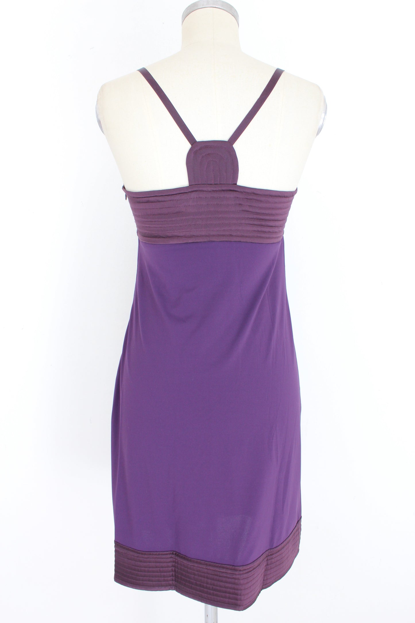 Alberta Ferretti Purple Silk Evening Sheath Dress
