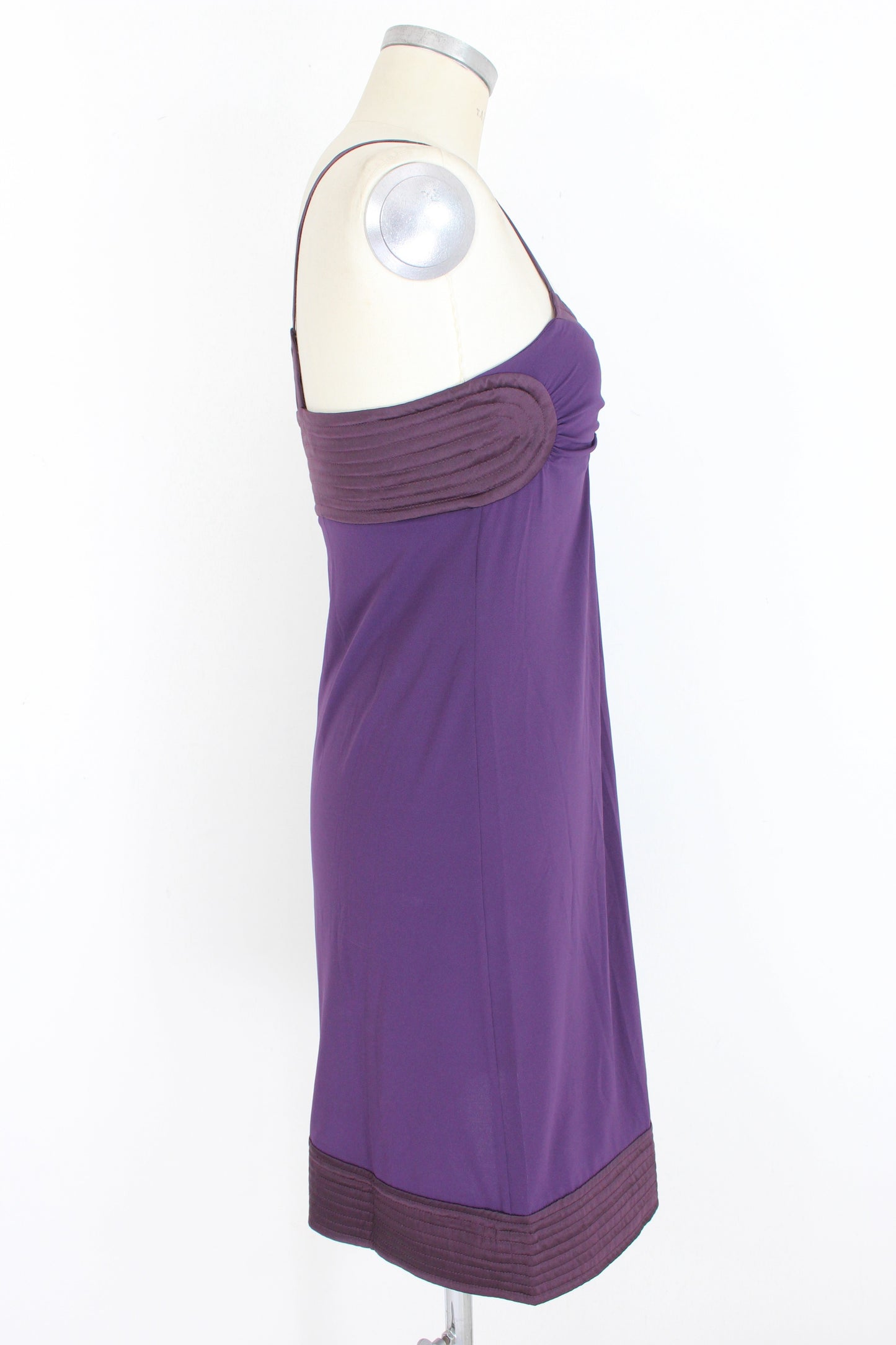 Alberta Ferretti Purple Silk Evening Sheath Dress