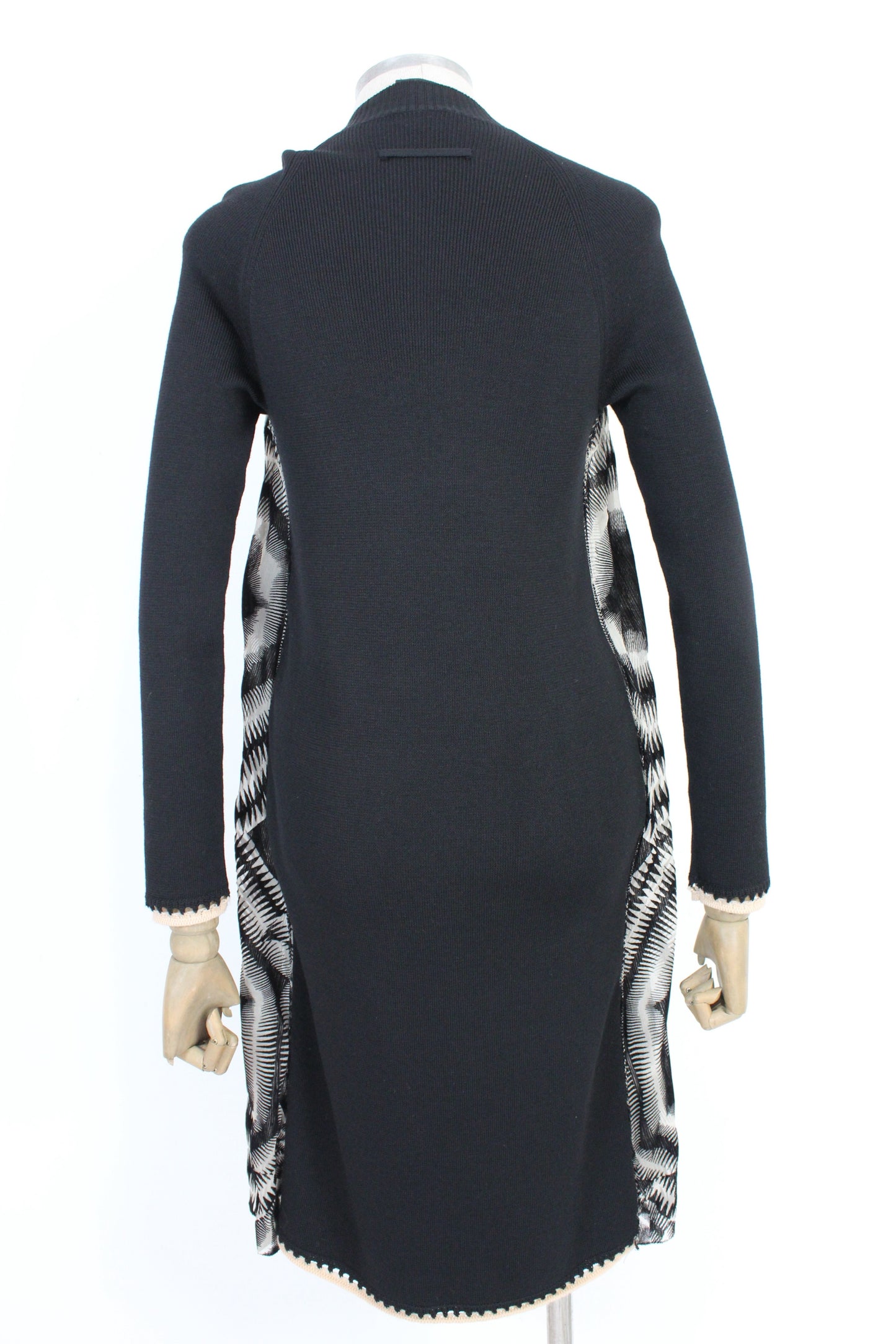 Jean Paul Gaultier Vintage Psychedelic Silk White Black Dress