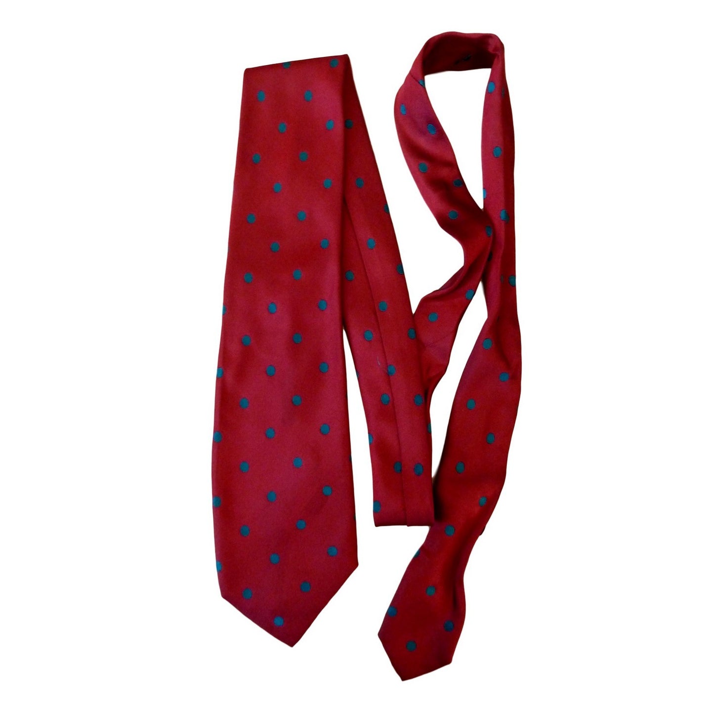 Kenzo Cravatta Seta Vintage Rossa A Pois
